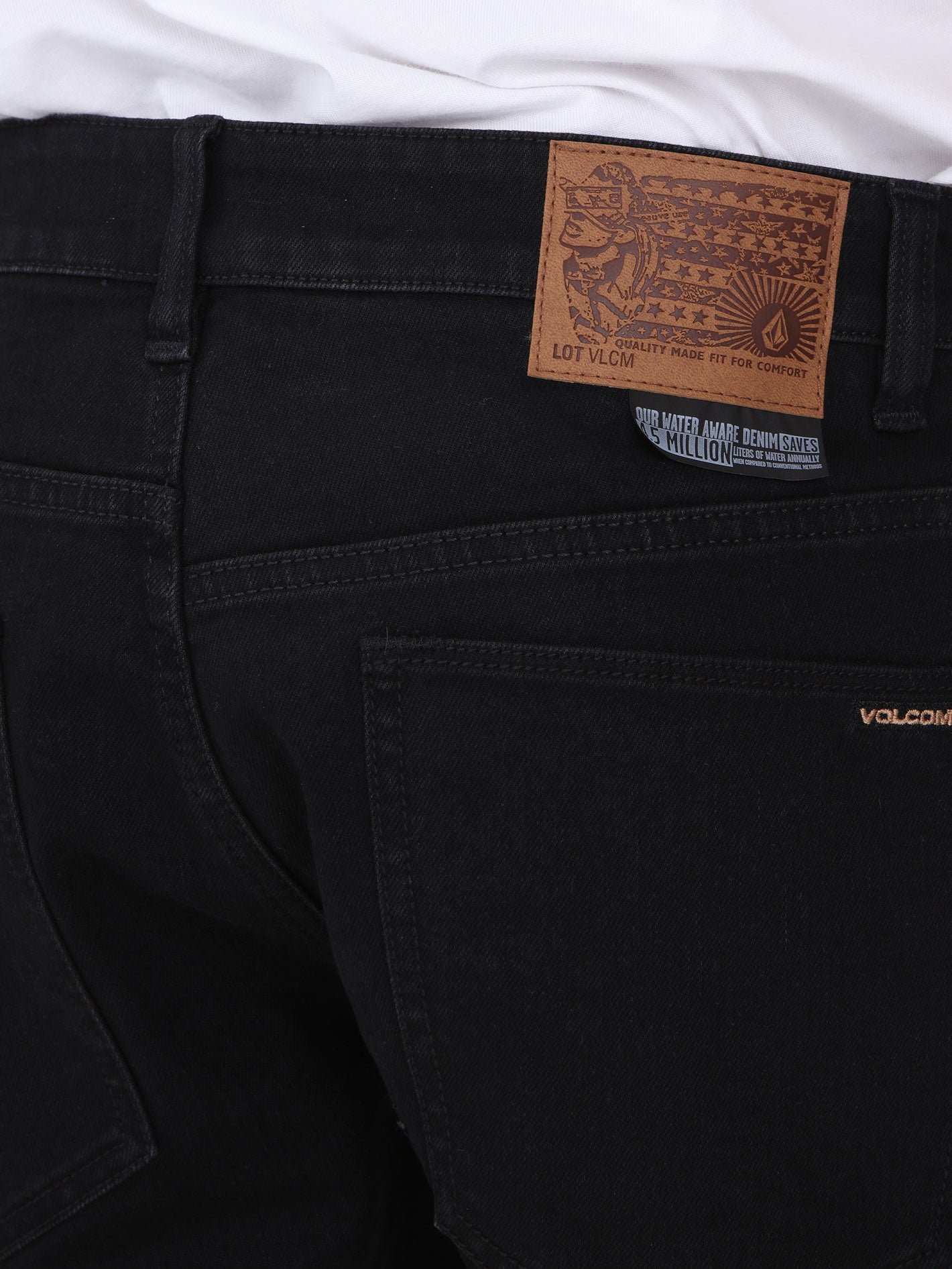 Volcom Solver Modern Tapered Fit Jeans - Blackout