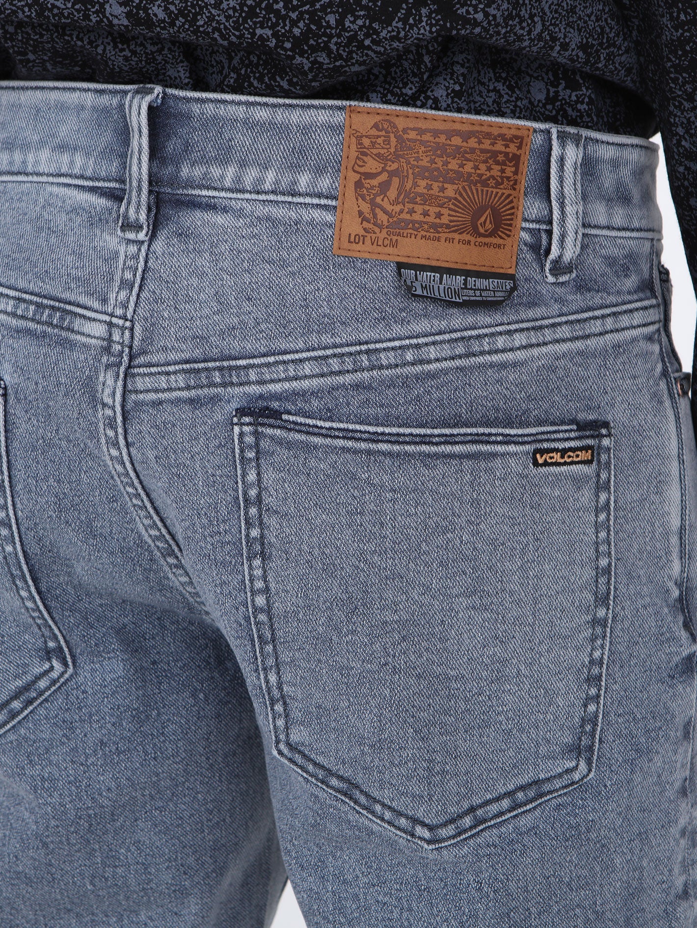 Volcom Solver Modern Tapered Fit Jeans - Ash Blue