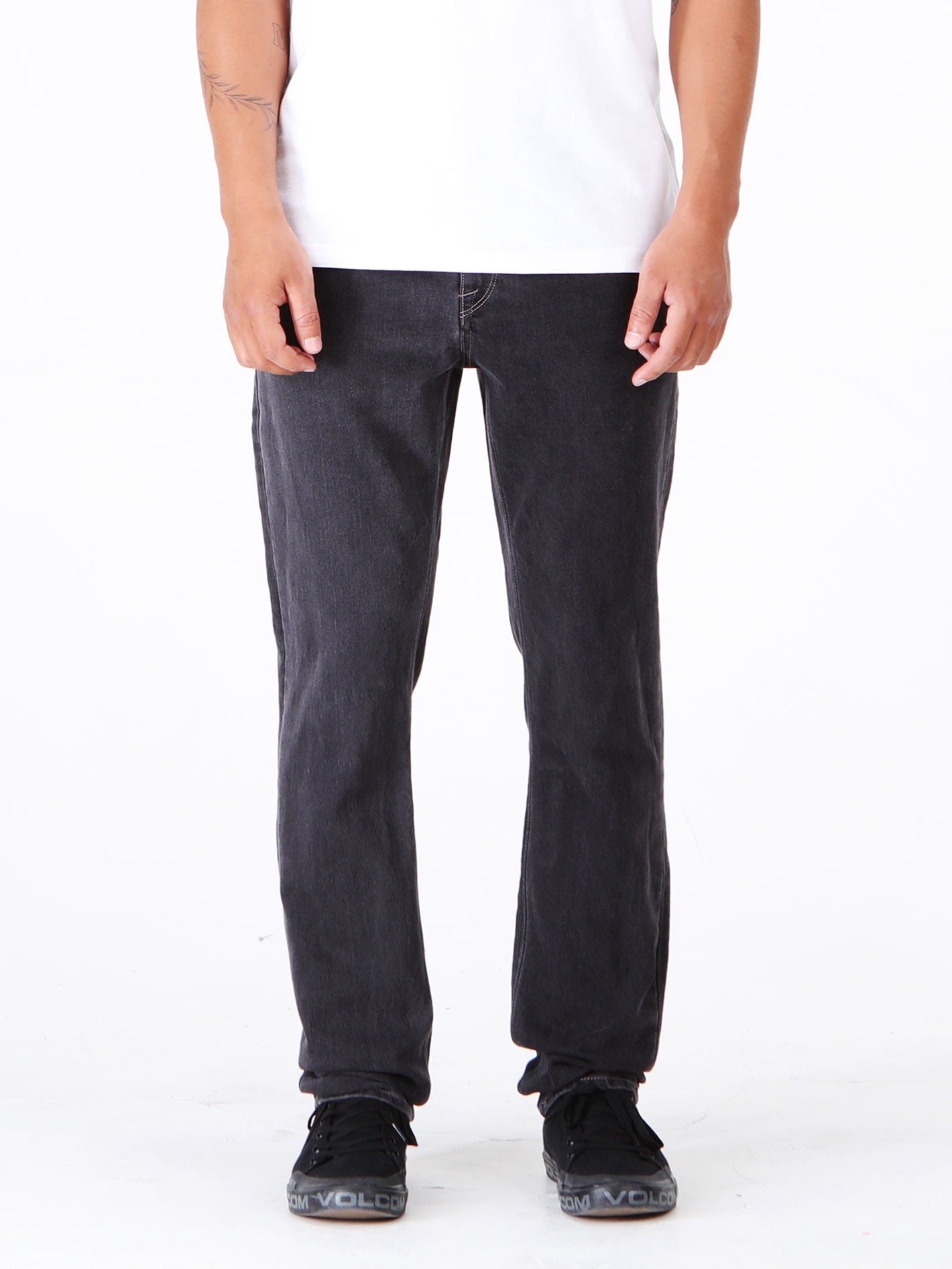 Volcom Solver Modern Tapered Fit Jeans - Carbon