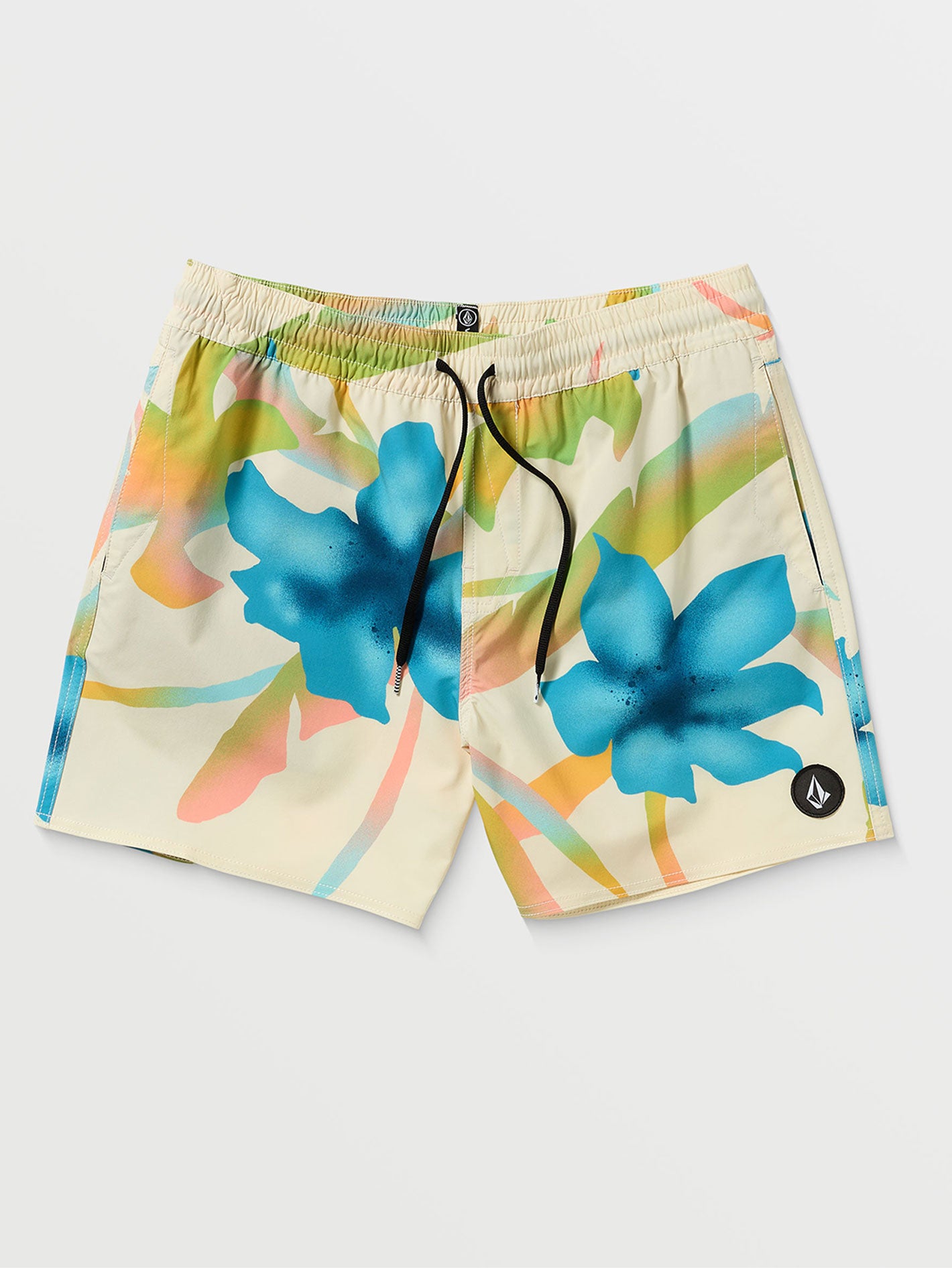 Volcom Lido Print Trunk 16 Boardshort - Light Beige