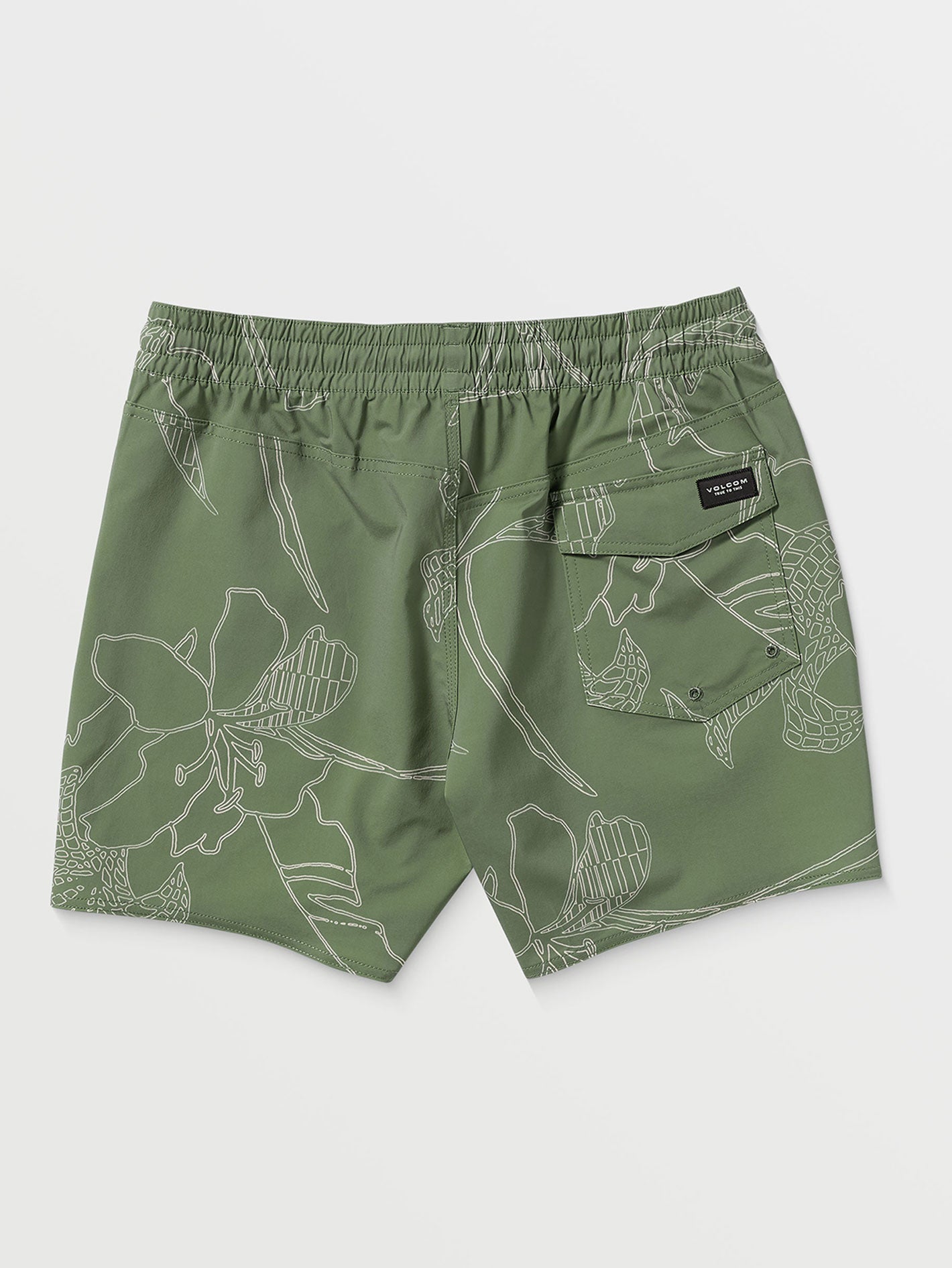 Volcom Lido Print Trunk 16 Boardshort - Light Olive