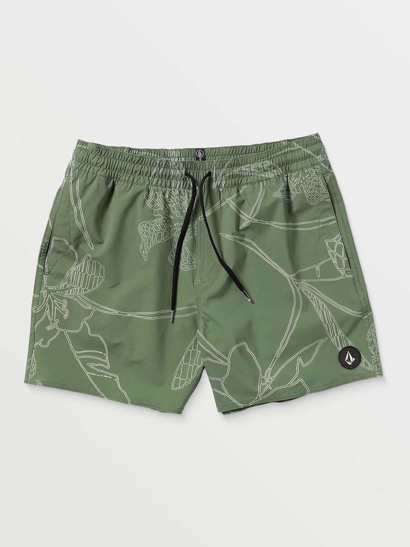 Volcom Lido Print Trunk 16 Boardshort - Light Olive