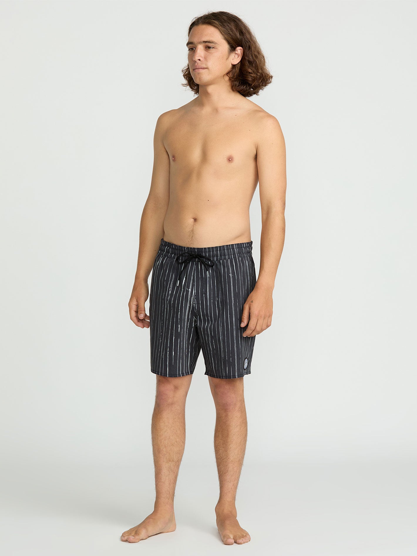 Volcom Psyche Cotton Trunk 17 Boardshort - Black White