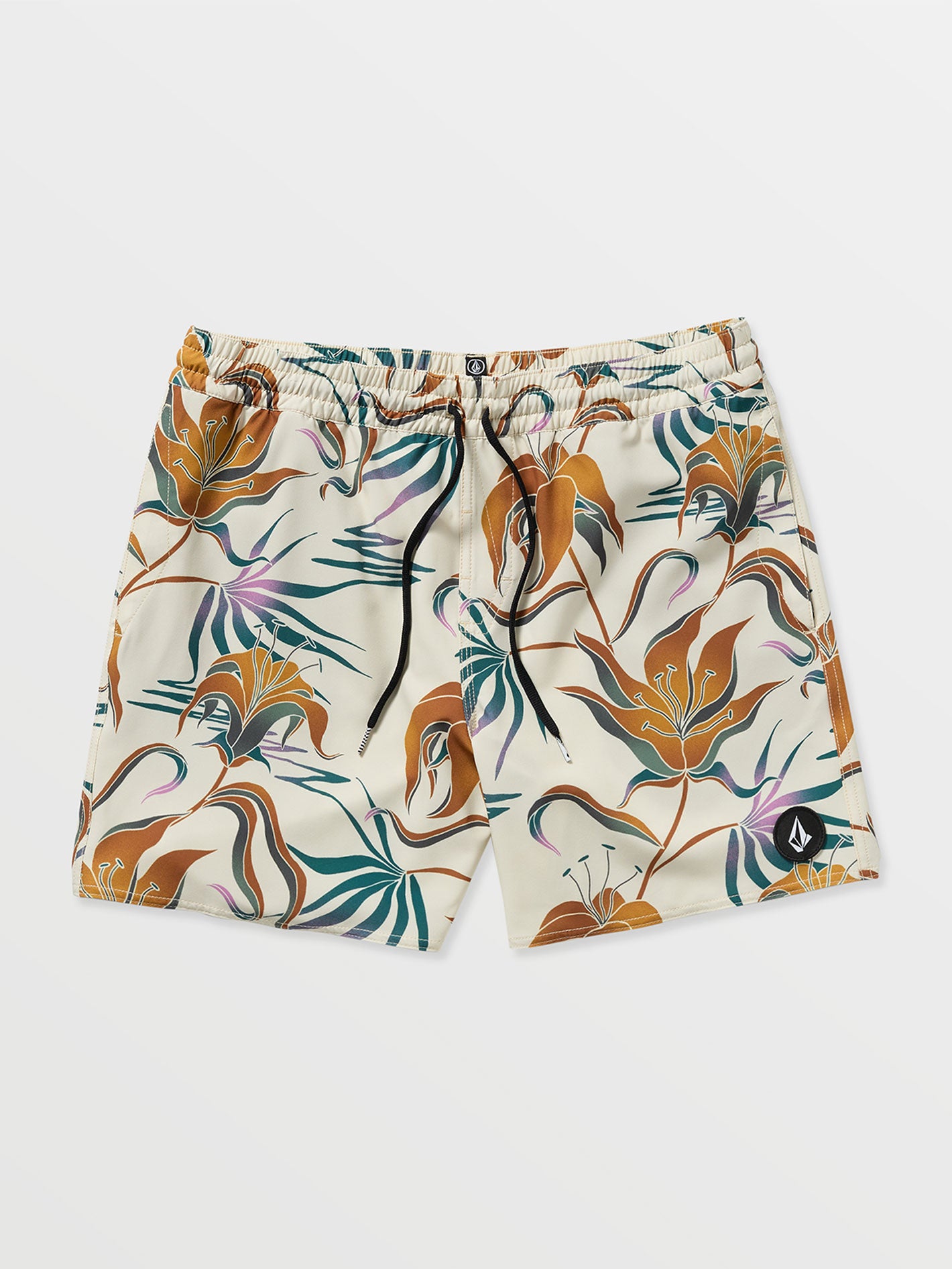 Volcom Lido Print Trunk 16 Boardshort - Dirty White