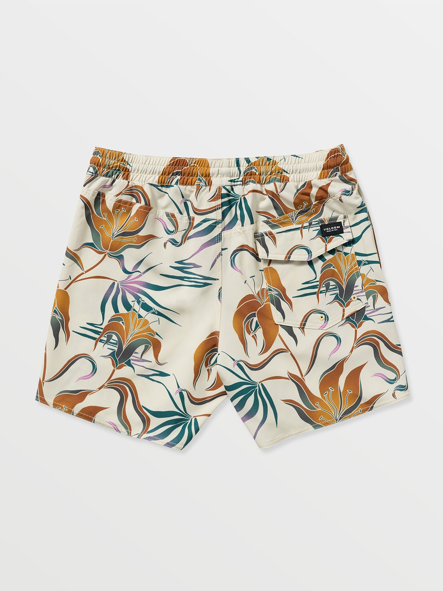 Volcom Lido Print Trunk 16 Boardshort - Dirty White