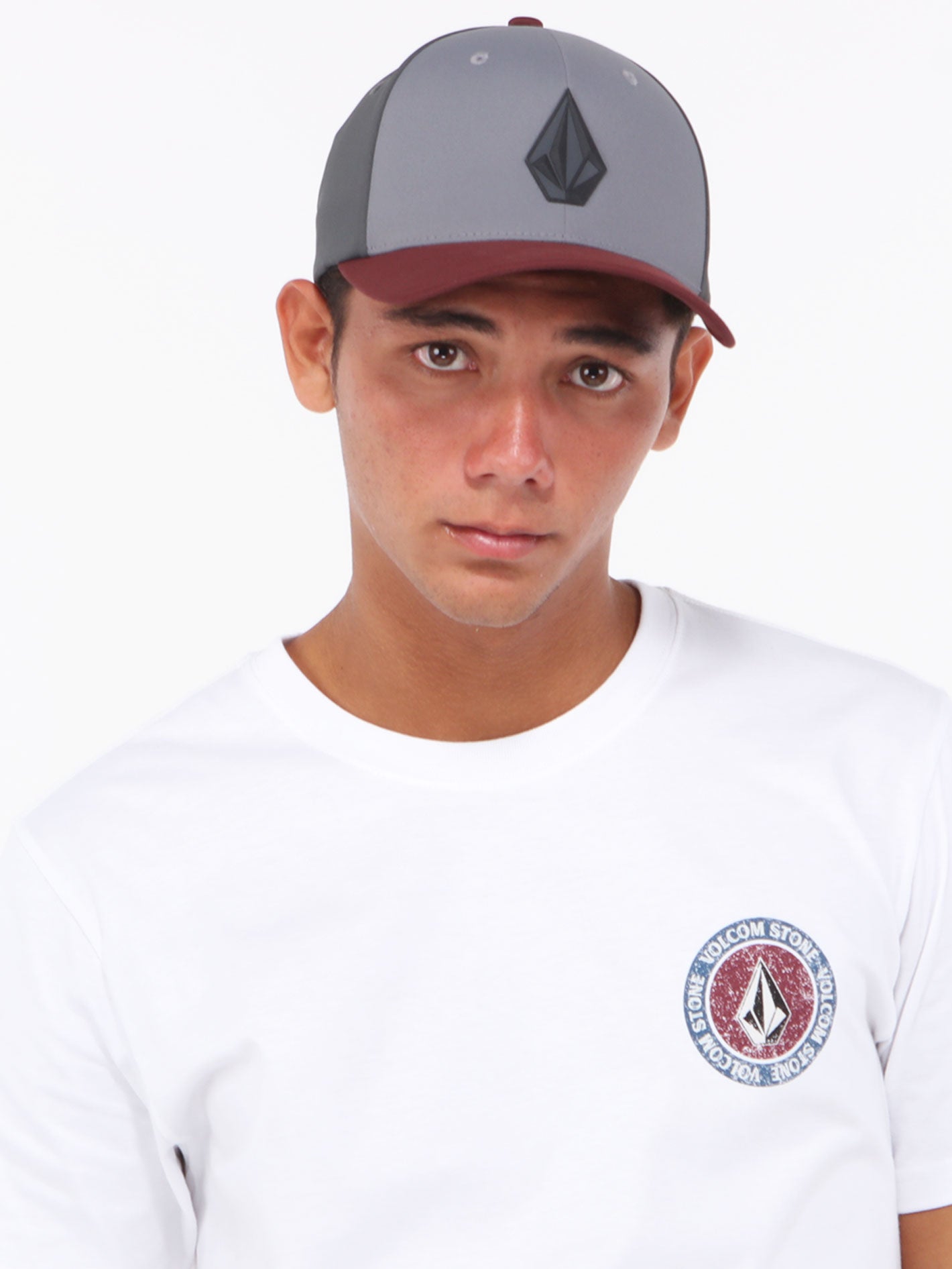 Volcom Stone Tech Flexfit Delta Cap - Burgundy