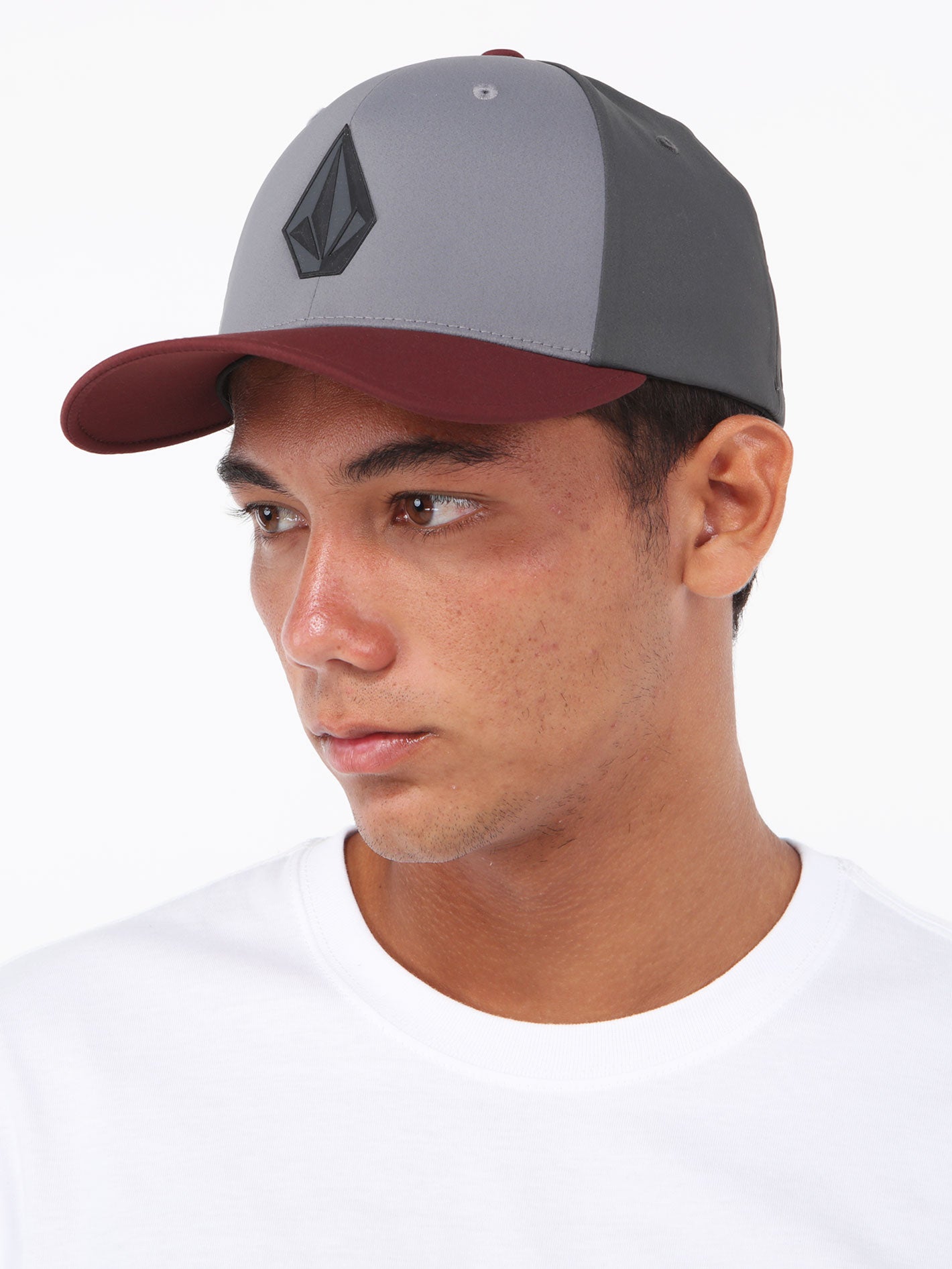 Volcom Stone Tech Flexfit Delta Cap - Burgundy