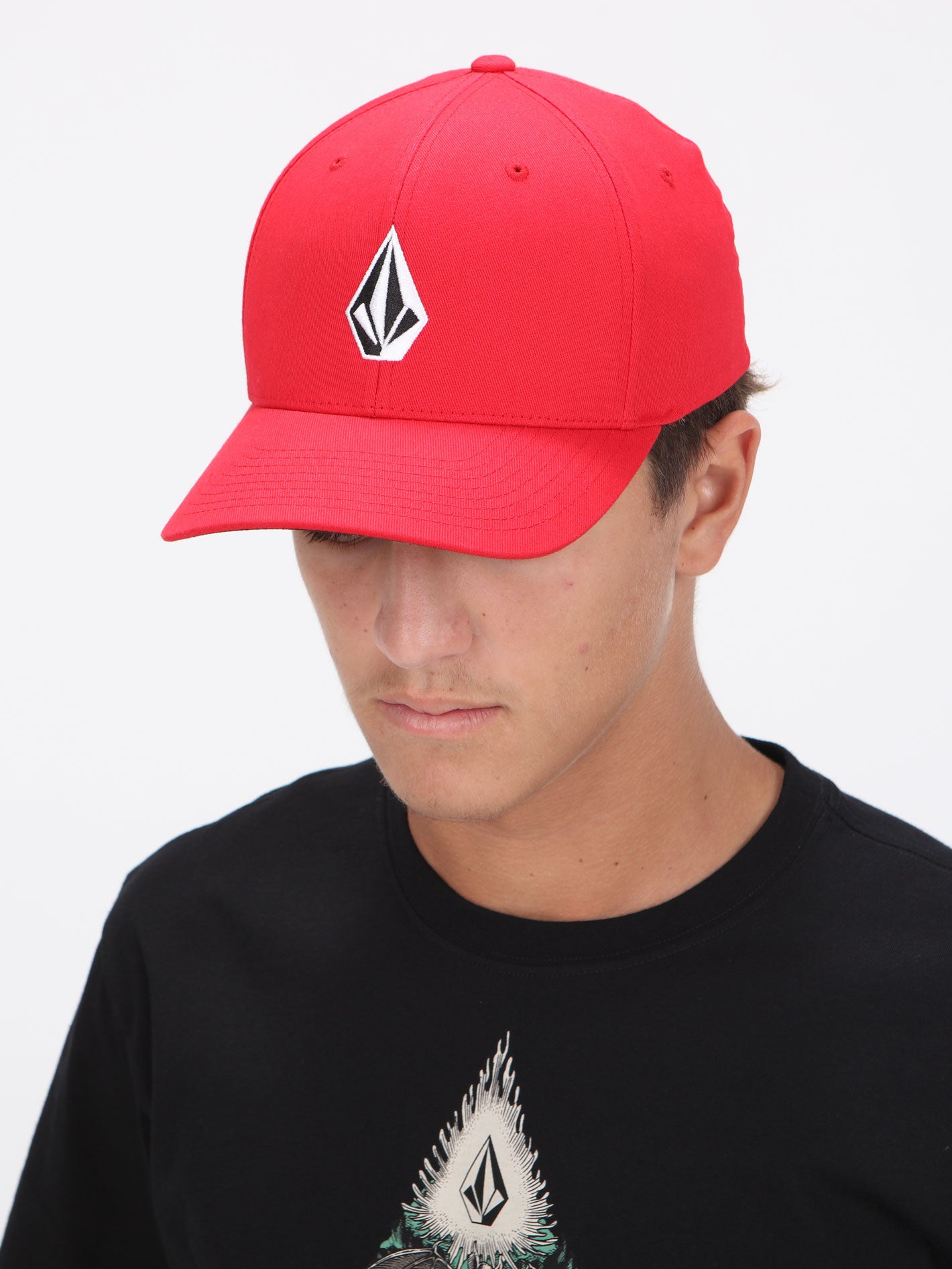 Volcom Full Stone Flexfit Cap - Ribbon Red