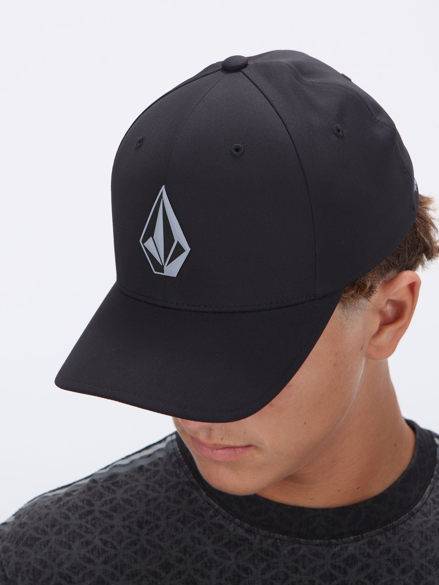 Volcom Stone Tech Flexfit Delta Cap - Black
