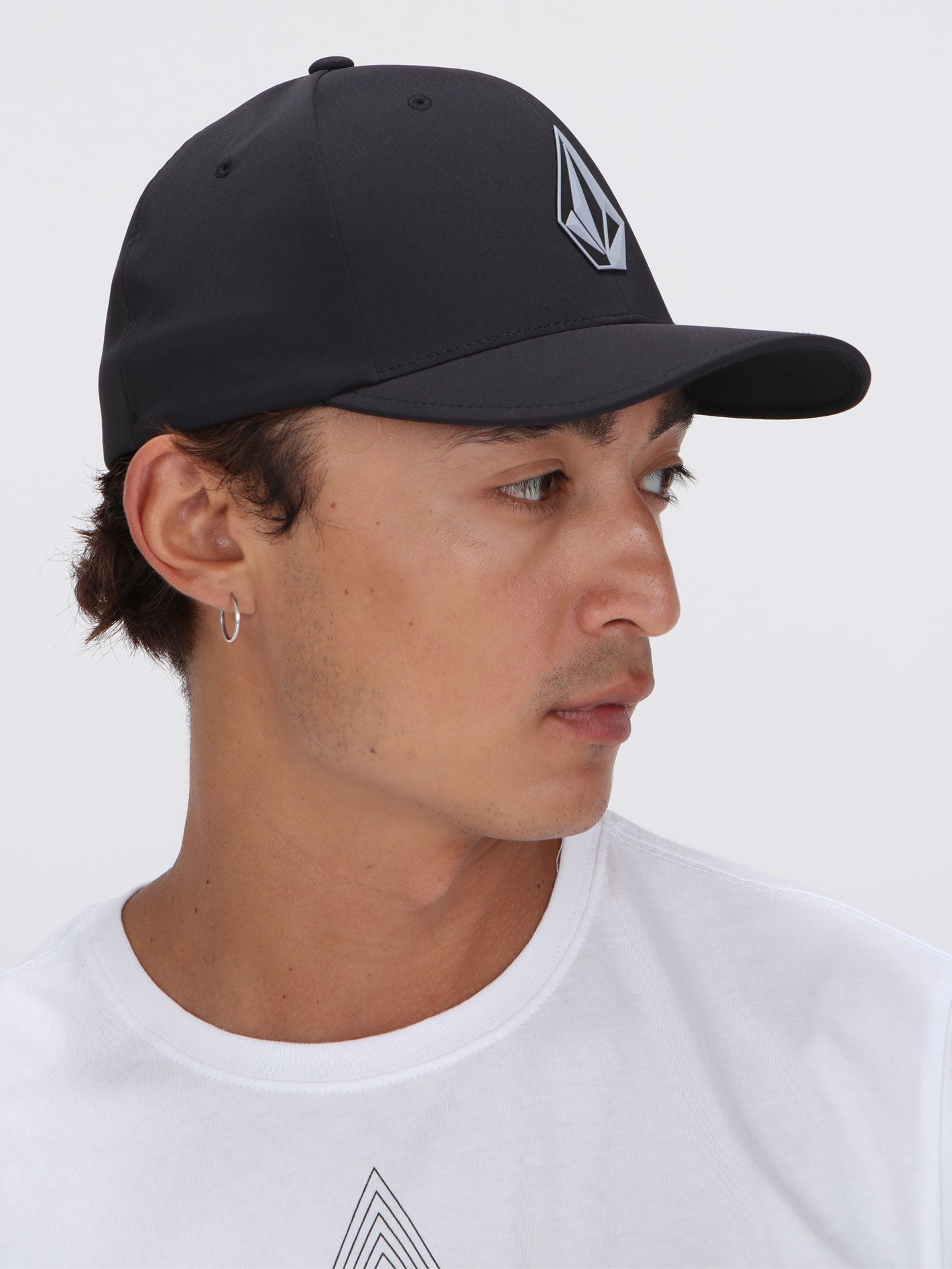 Volcom Stone Tech Flexfit Delta Cap - Black