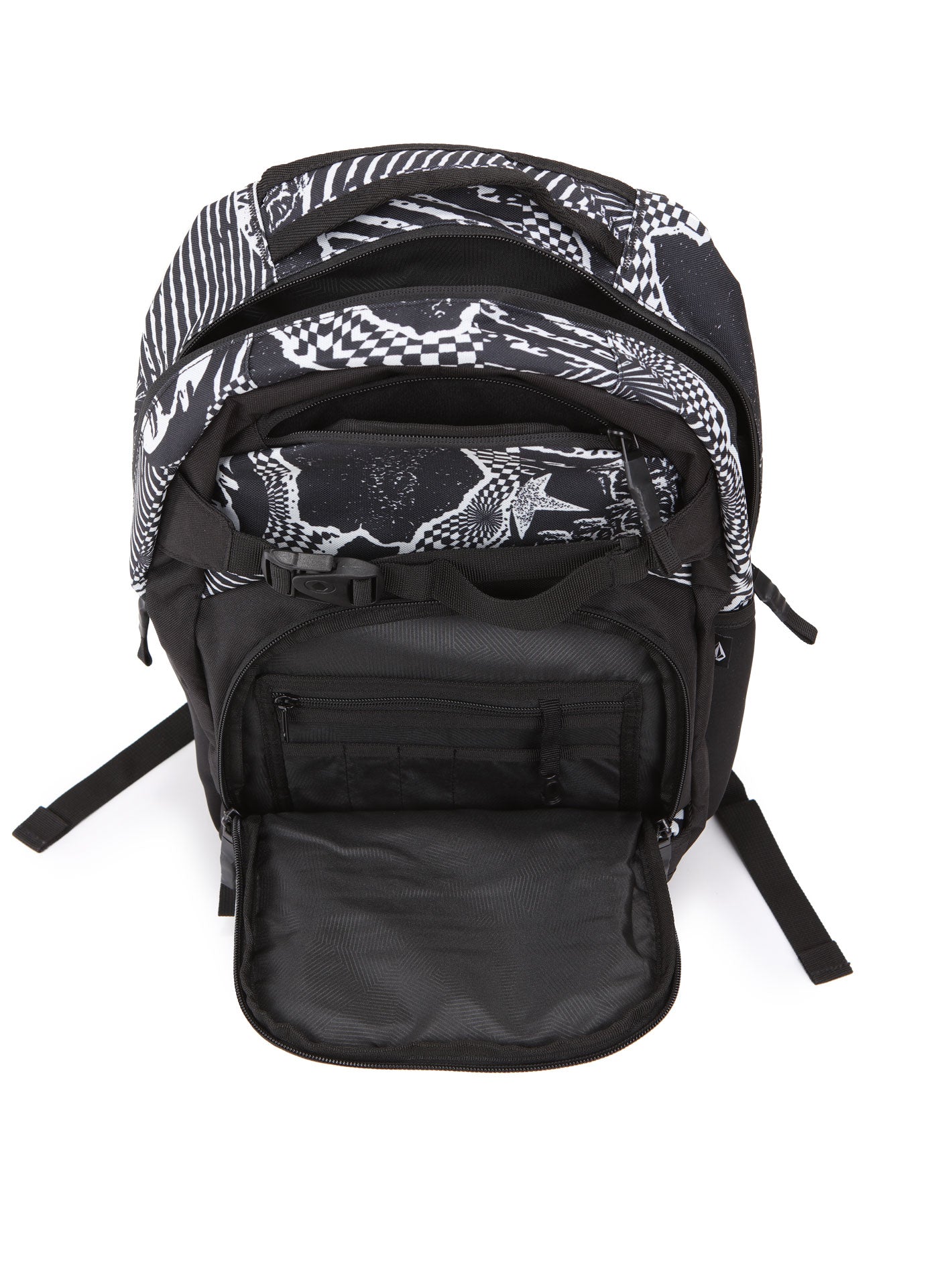 Volcom Everstone Skate Backpack - Black/White