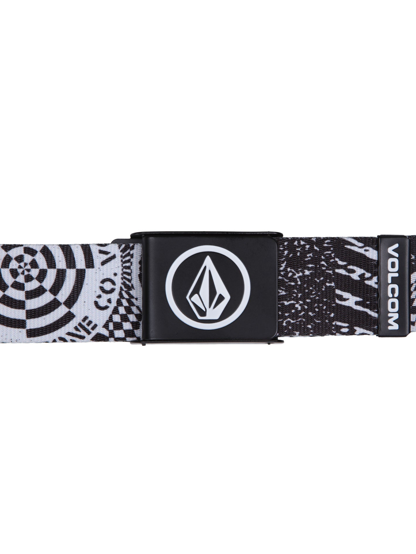 Volcom Stone Strapped Webbing Belt - Black White