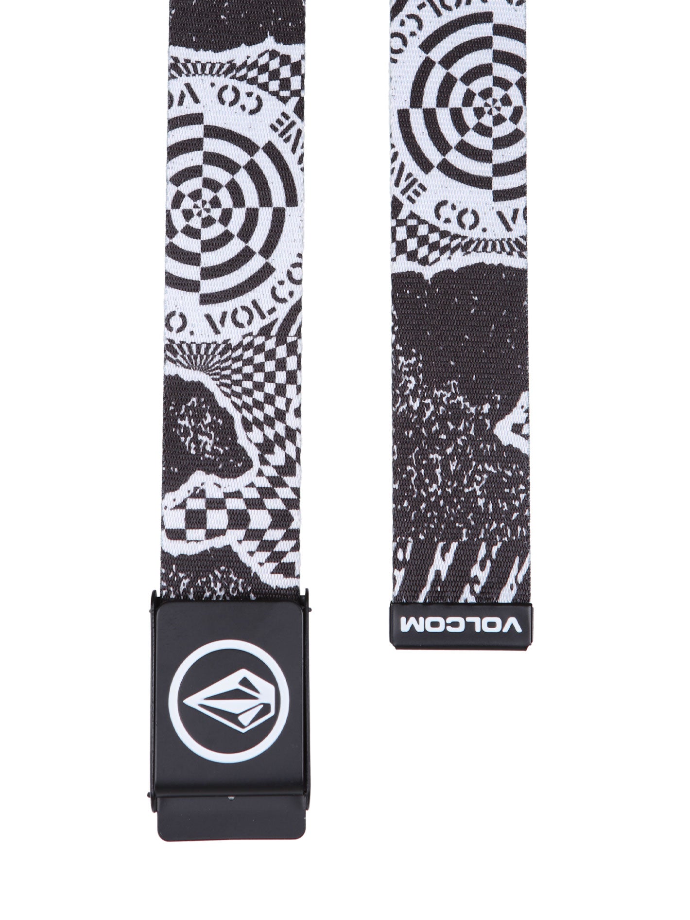 Volcom Stone Strapped Webbing Belt - Black White