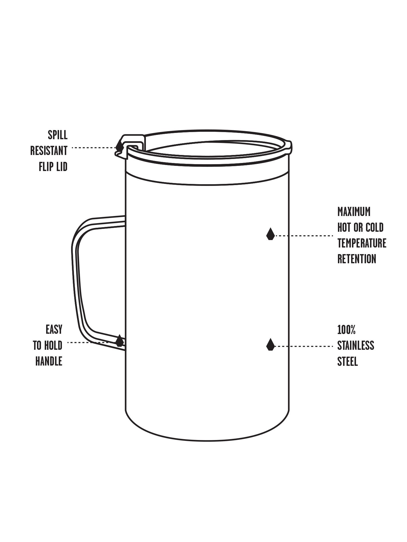 Volcom Tallboy Stainless Steel  - Black White