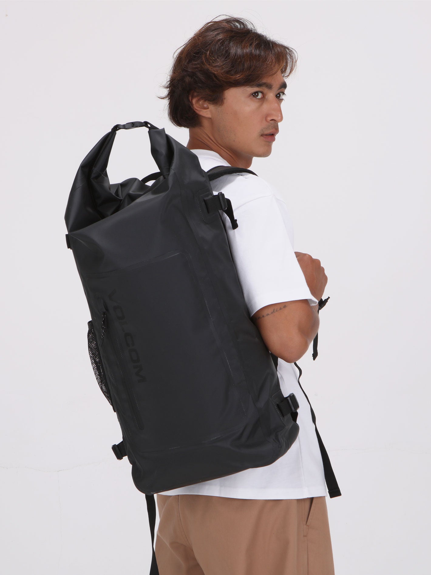 Volcom Drystone Wet/dry Roll Top Backpack - Black