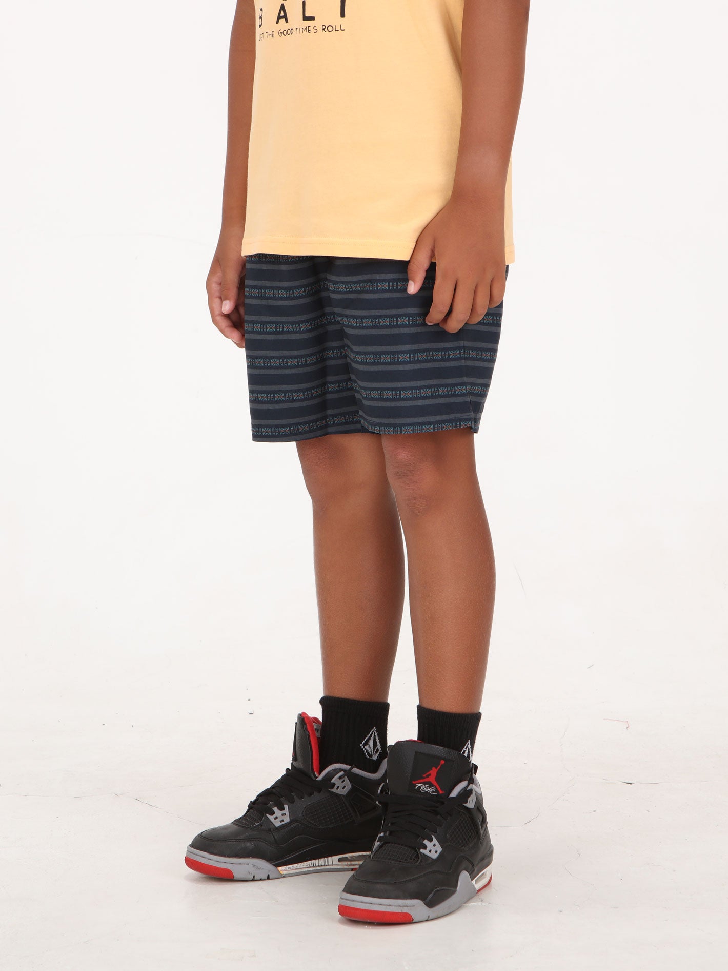 Volcom Big Boys Ew Printed 16 Short - Navy