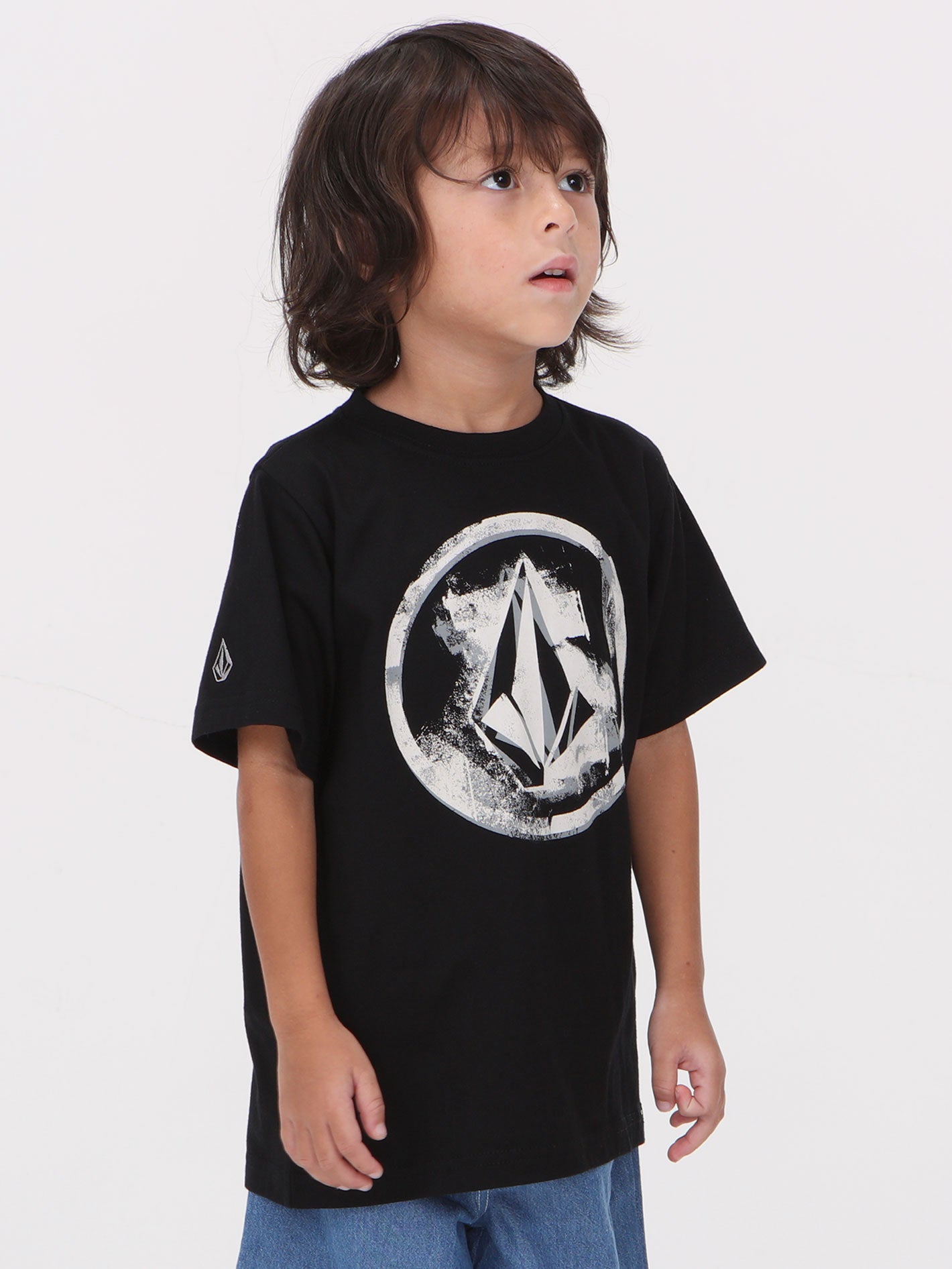 Volcom Little Boys Circlemess Tee - Black