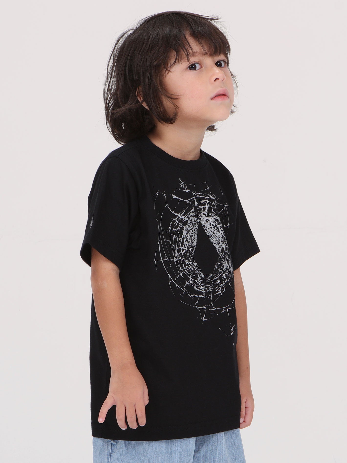 Volcom Little Boys Cracked Stone Tee - Black