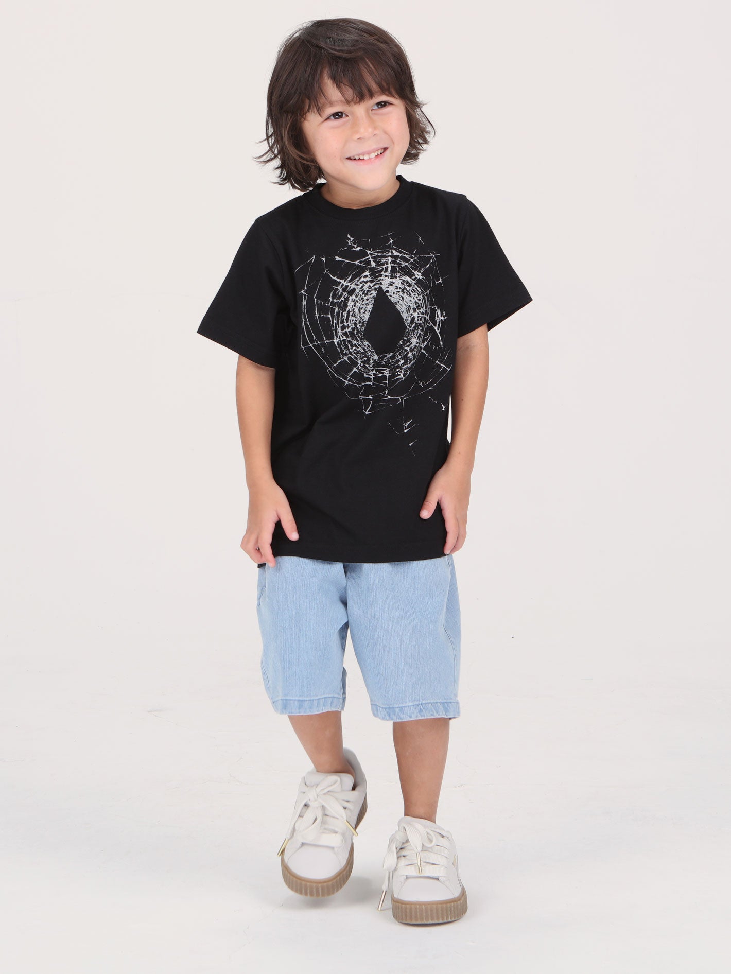 Volcom Little Boys Cracked Stone Tee - Black