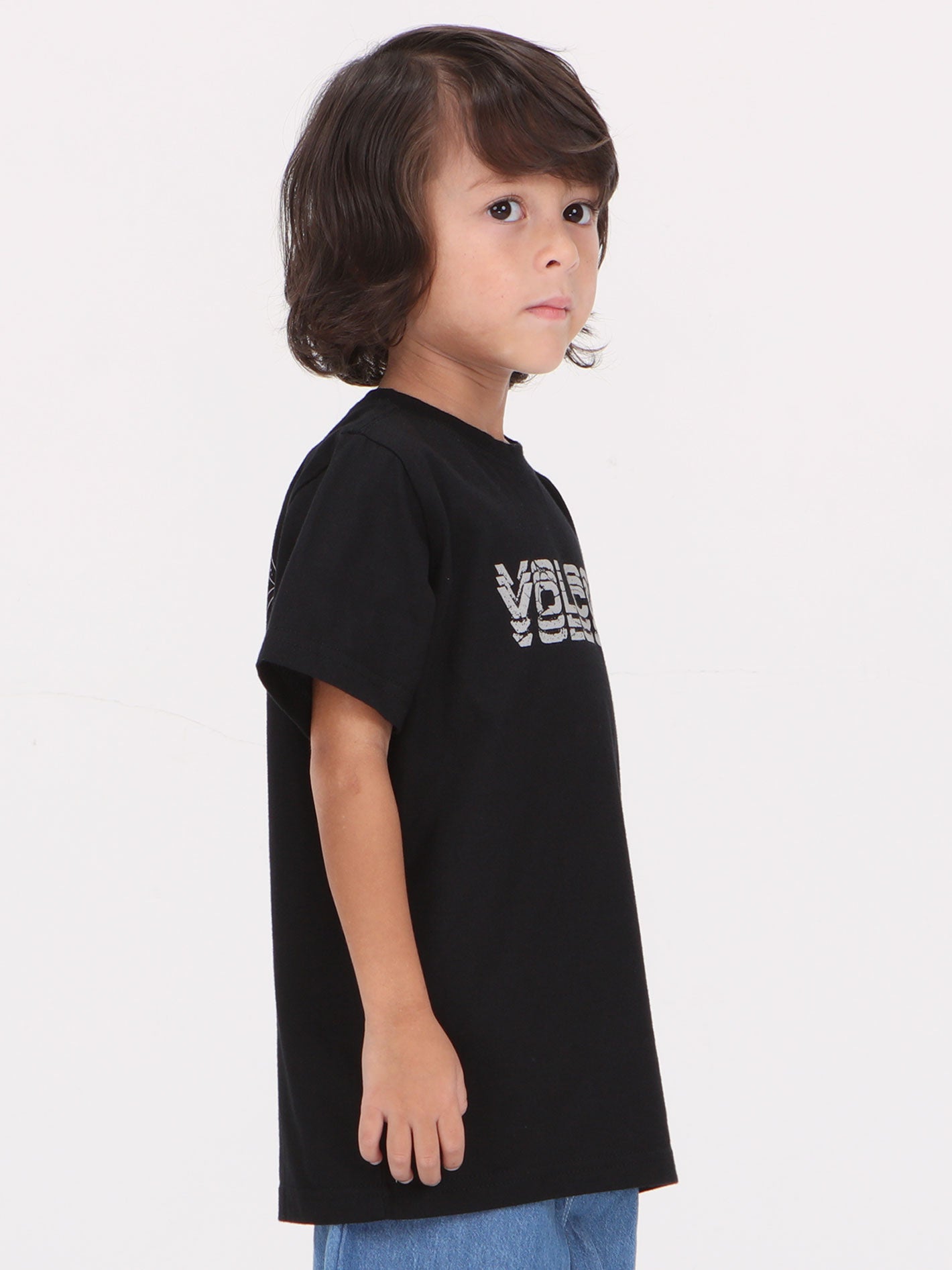Volcom Little Boys Cement Tee - Black