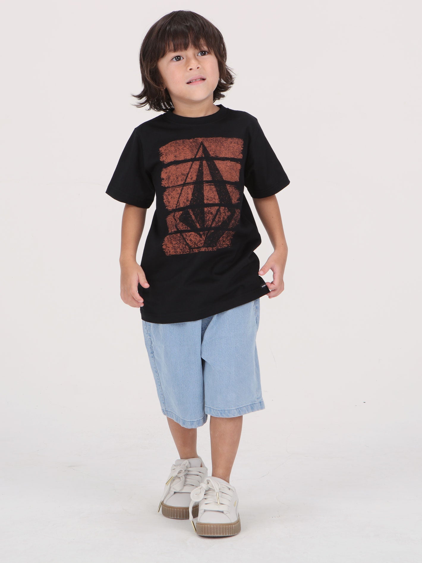 Volcom Little Boys Brush Stroke Tee - Black