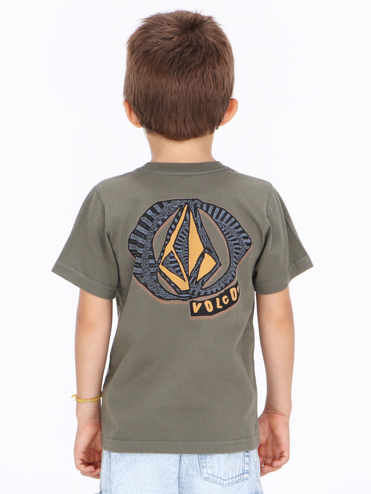 Volcom Little Boys Scramble Stone Tee - Dusty Olive