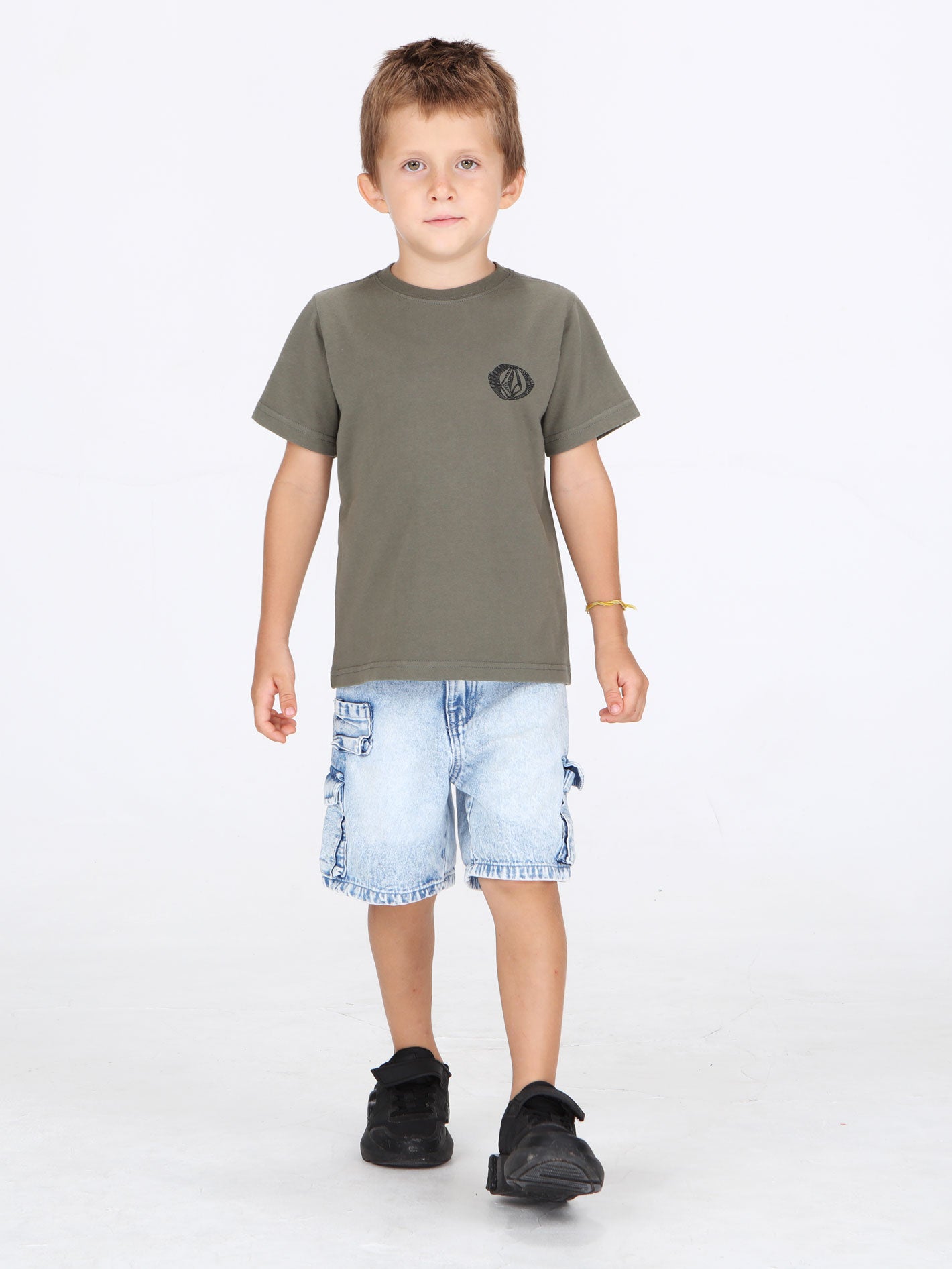 Volcom Little Boys Scramble Stone Tee - Dusty Olive