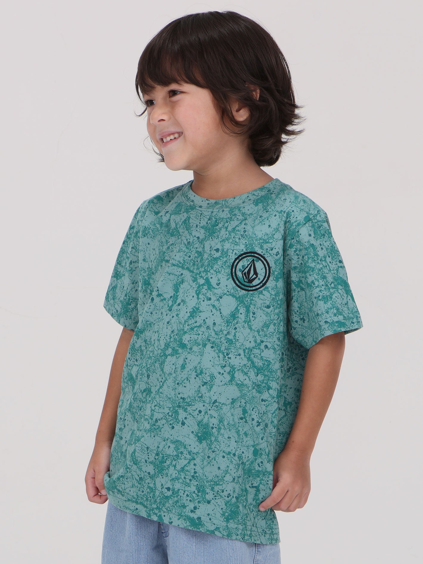 Volcom Little Boys Spritzen Tee - Petrol