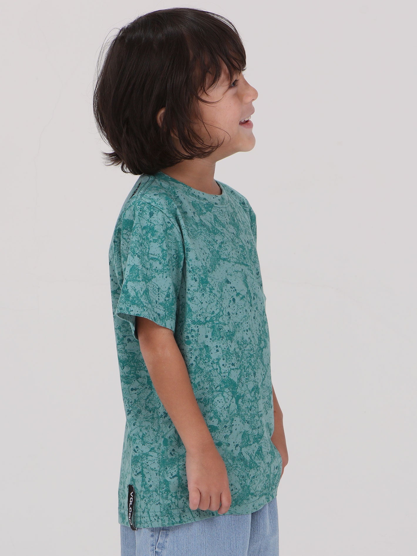 Volcom Little Boys Spritzen Tee - Petrol