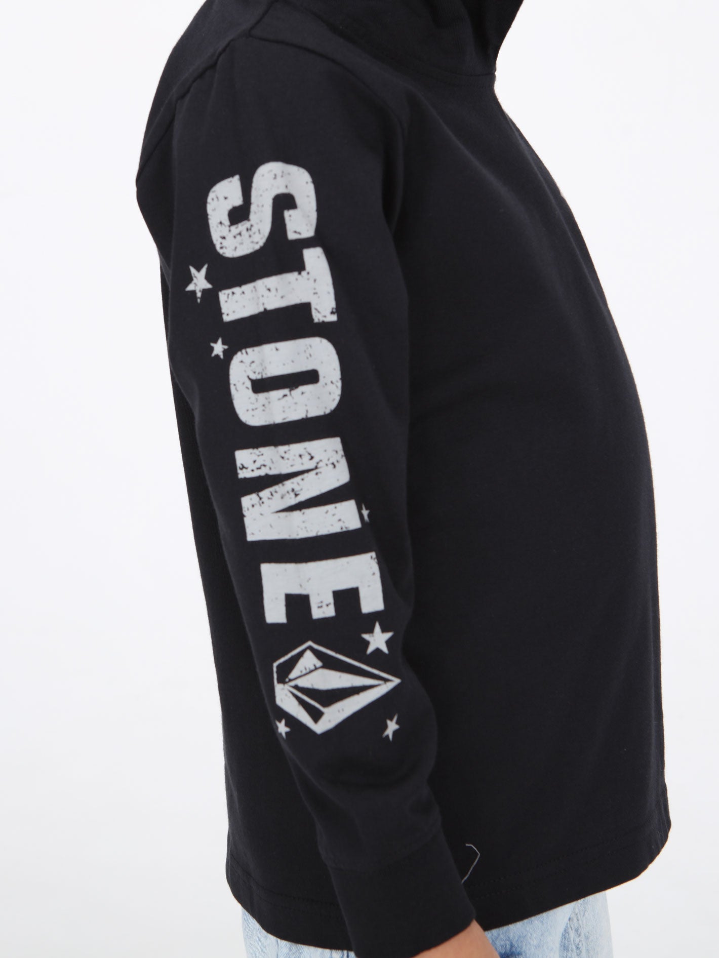 Volcom Little Boys Stargazzer Long Sleeve Tee Top - Black