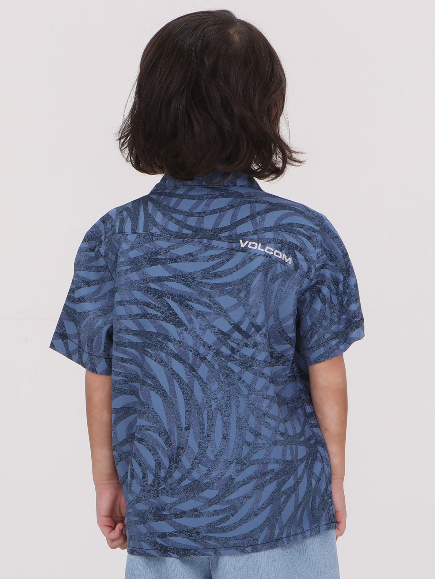 Volcom Little Boys Equal Short Sleeve  Shirt - Blueberry