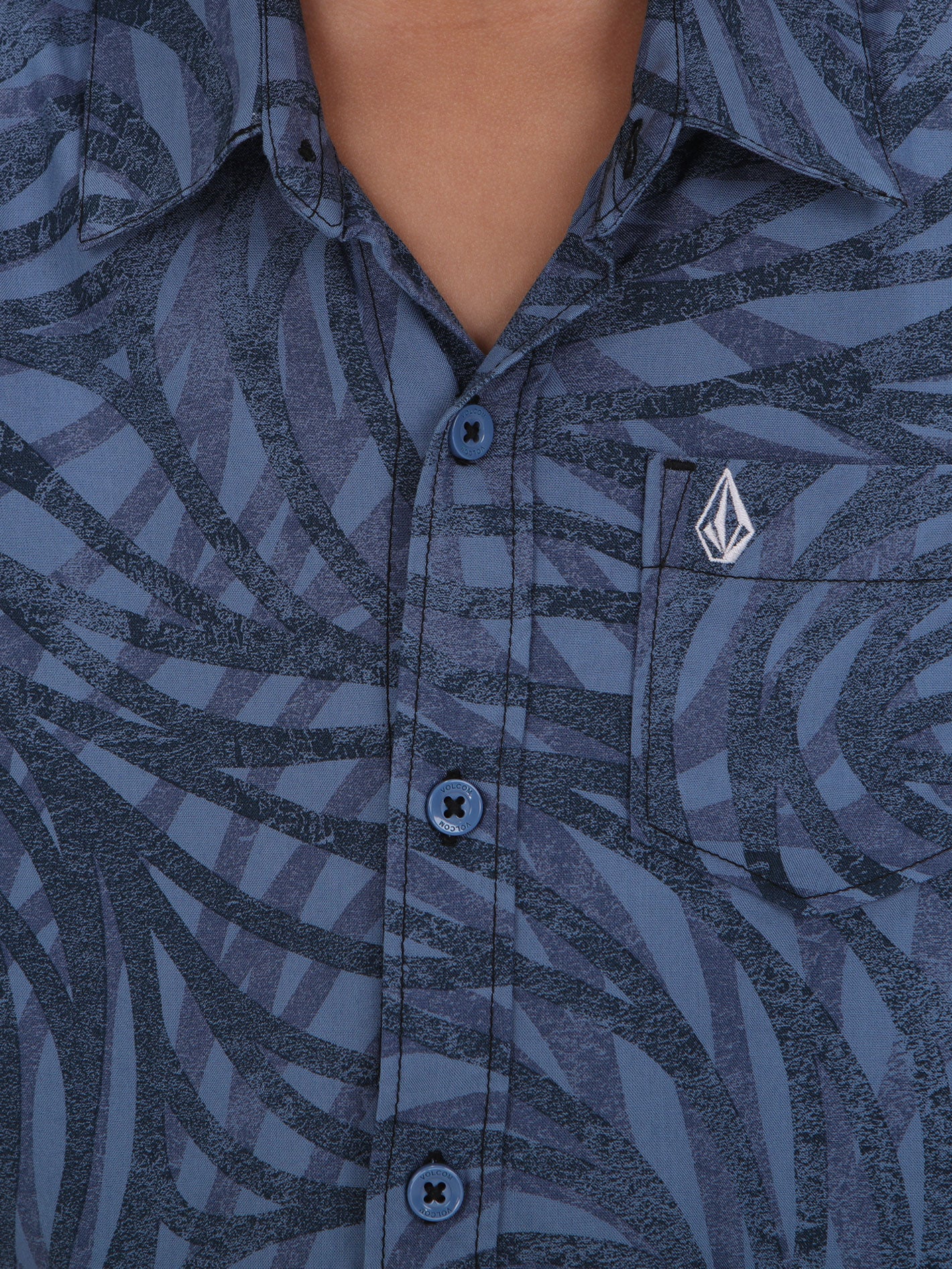 Volcom Little Boys Equal Short Sleeve  Shirt - Blueberry