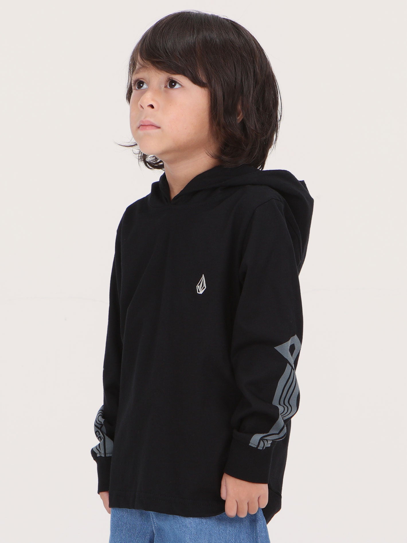 Volcom Little Boys Wydler Long Sleeve Tee Top - Black
