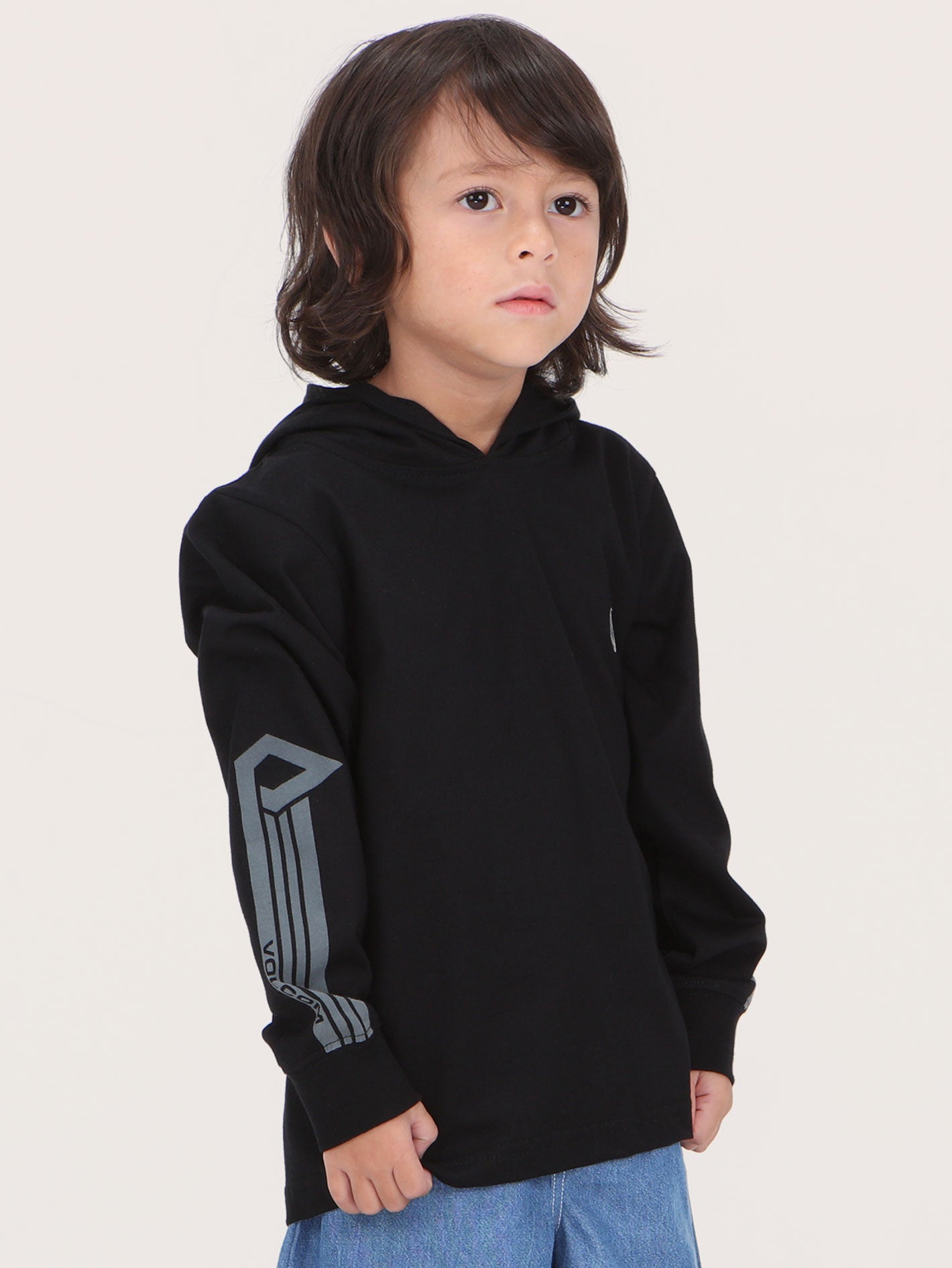 Volcom Little Boys Wydler Long Sleeve Tee Top - Black