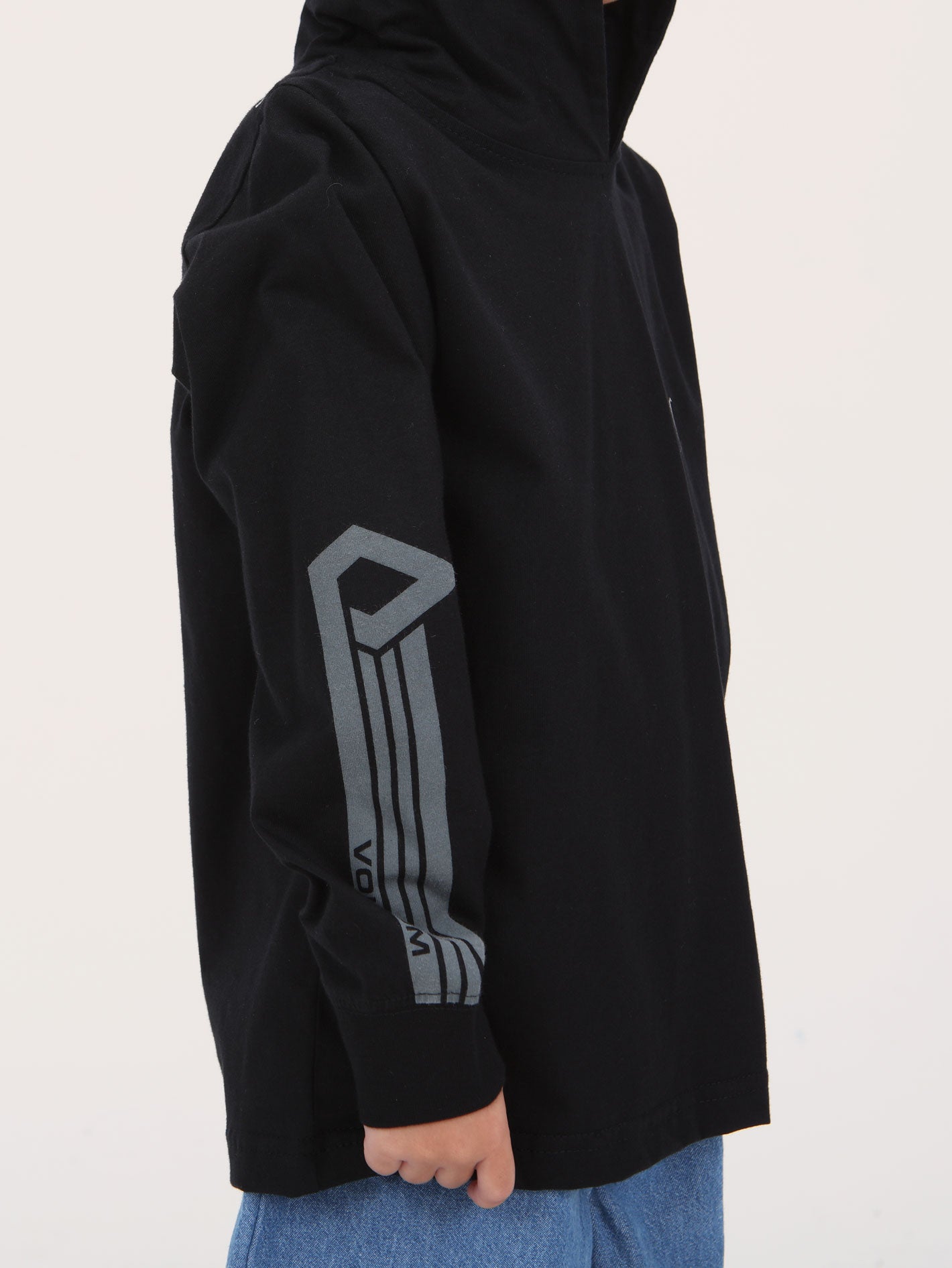 Volcom Little Boys Wydler Long Sleeve Tee Top - Black