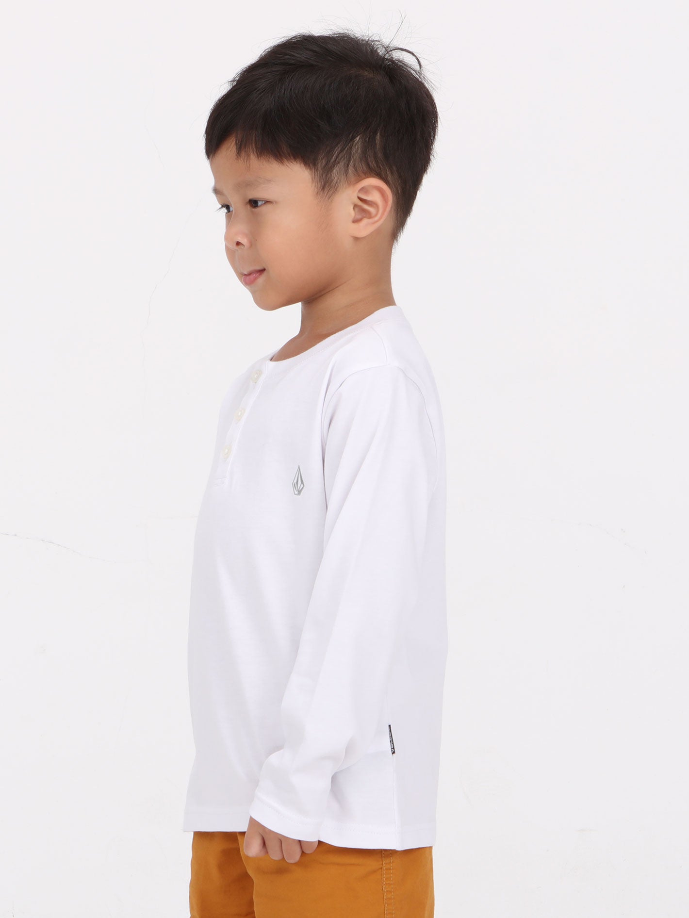 Volcom Little Boys Moulder Long Sleeve Tee Top - White
