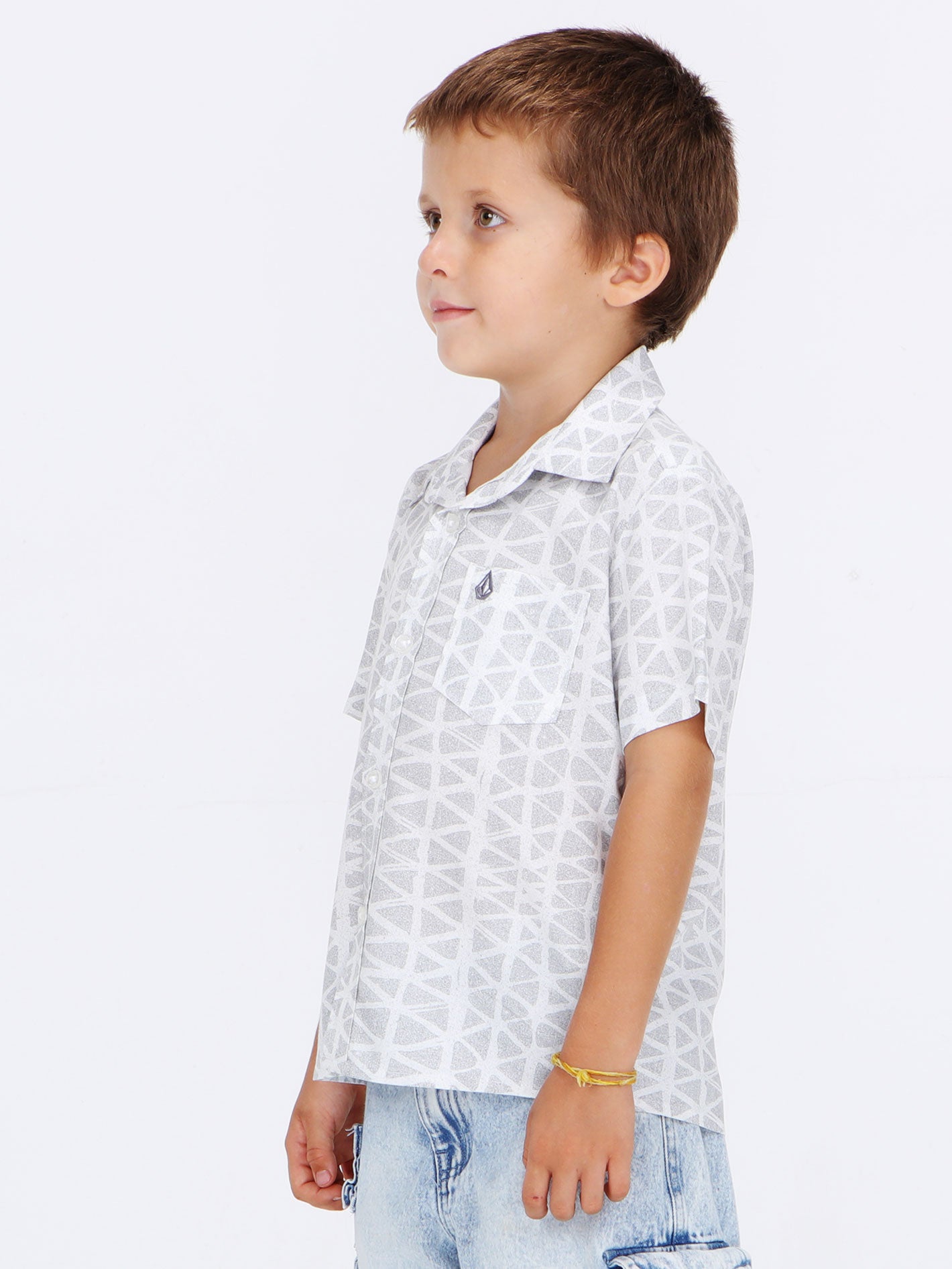 Volcom Little Boys Gibb Short Sleeve  Shirt - White