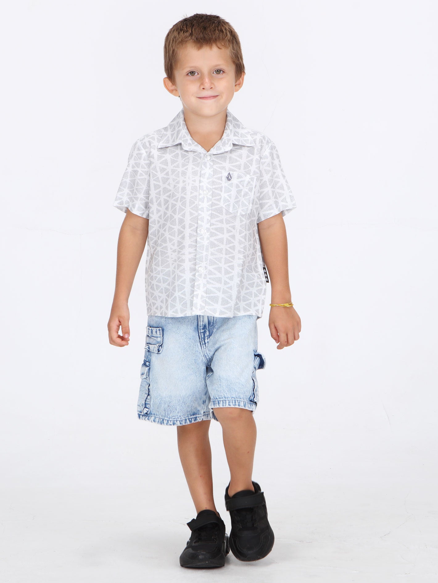 Volcom Little Boys Gibb Short Sleeve  Shirt - White