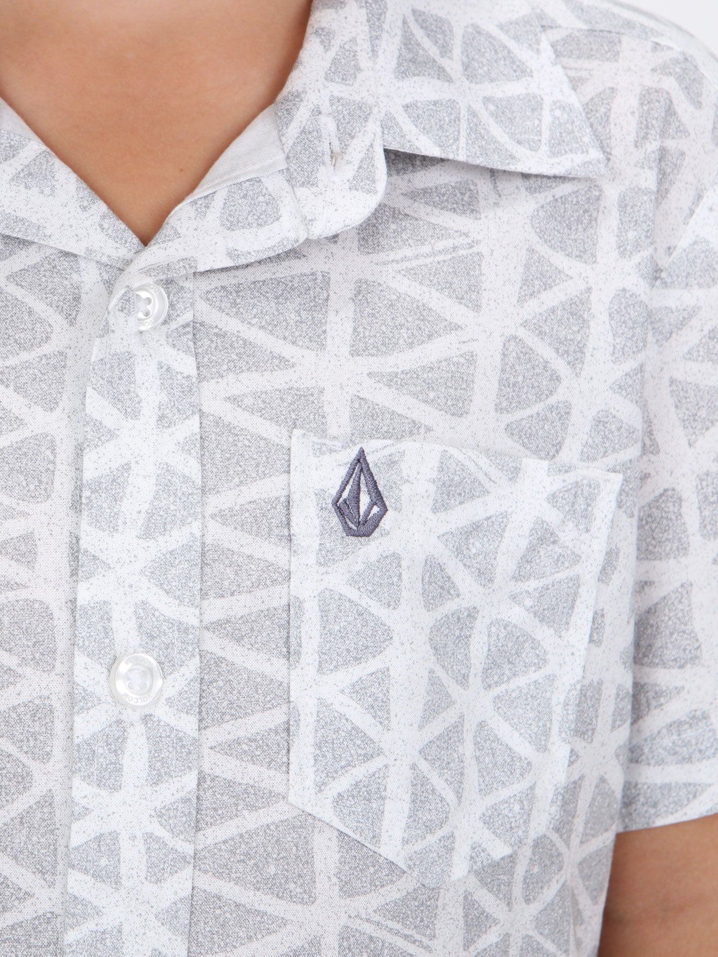 Volcom Little Boys Gibb Short Sleeve  Shirt - White
