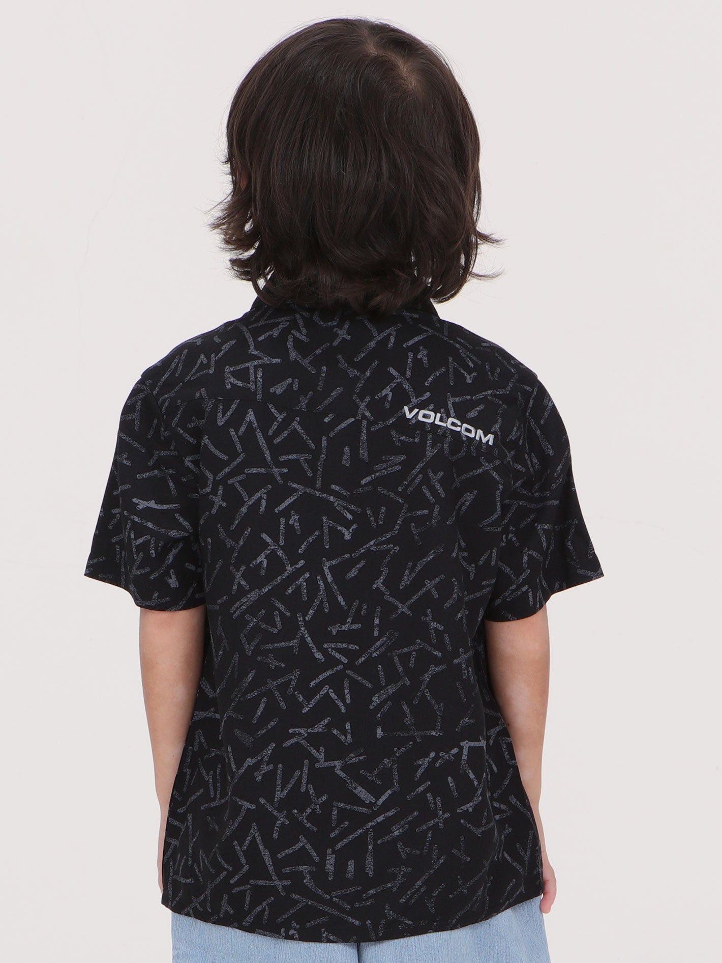 Volcom Little Boys Gusto Short Sleeve  Shirt - Black