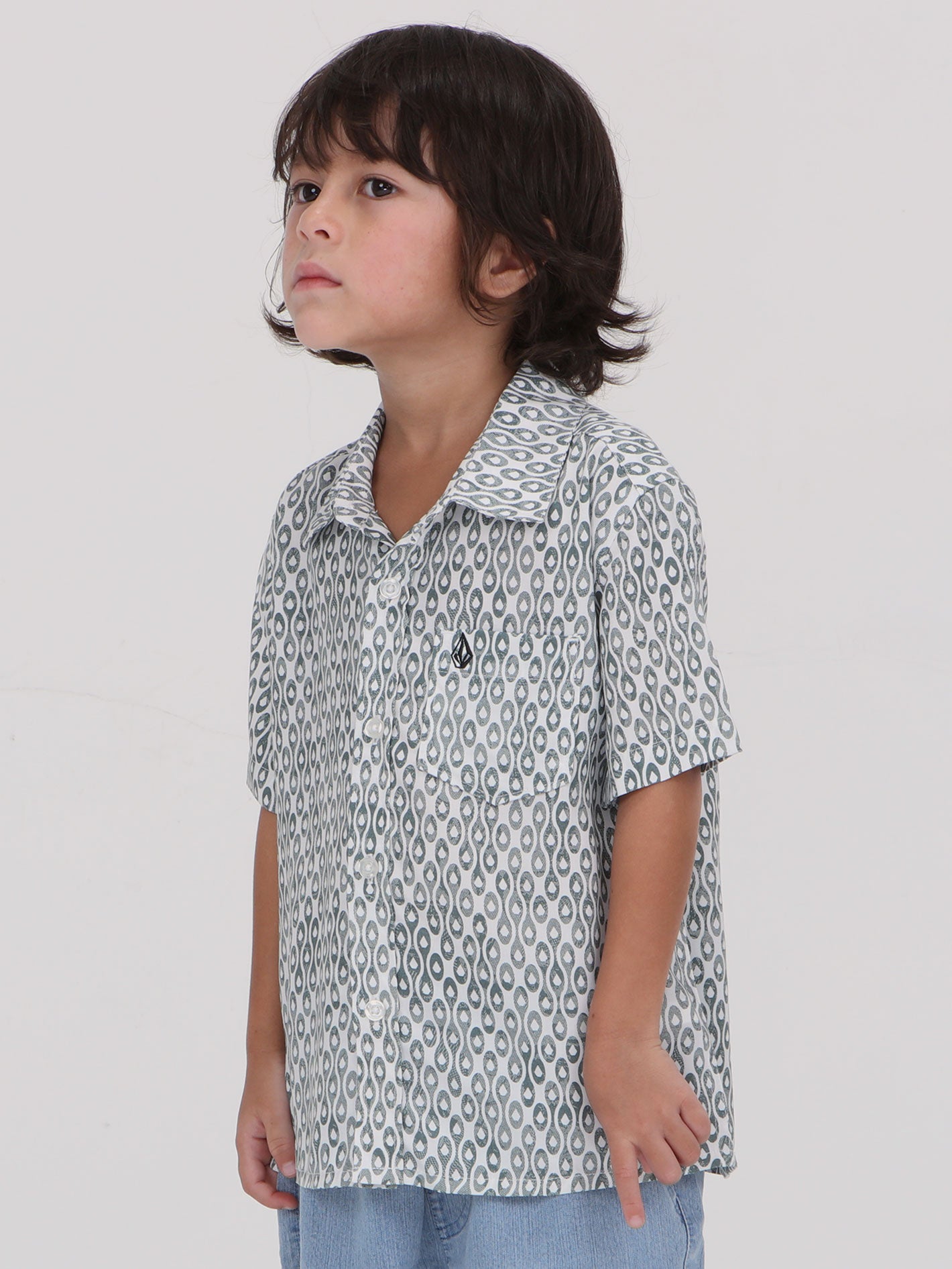 Volcom Little Boys Strummer Short Sleeve  Shirt - White