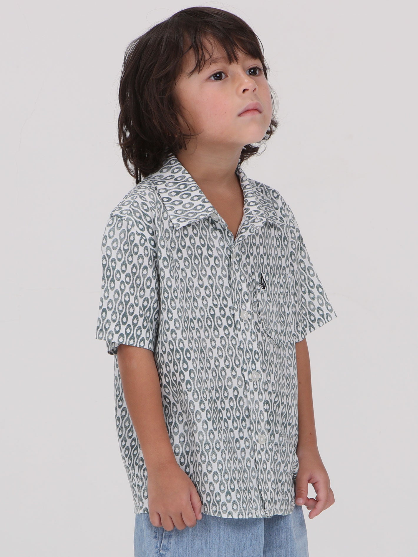 Volcom Little Boys Strummer Short Sleeve  Shirt - White