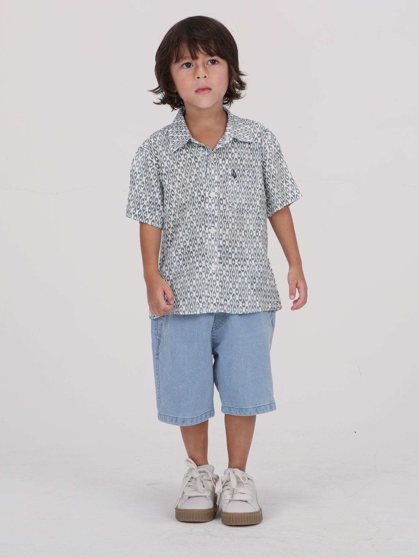 Volcom Little Boys Strummer Short Sleeve  Shirt - White