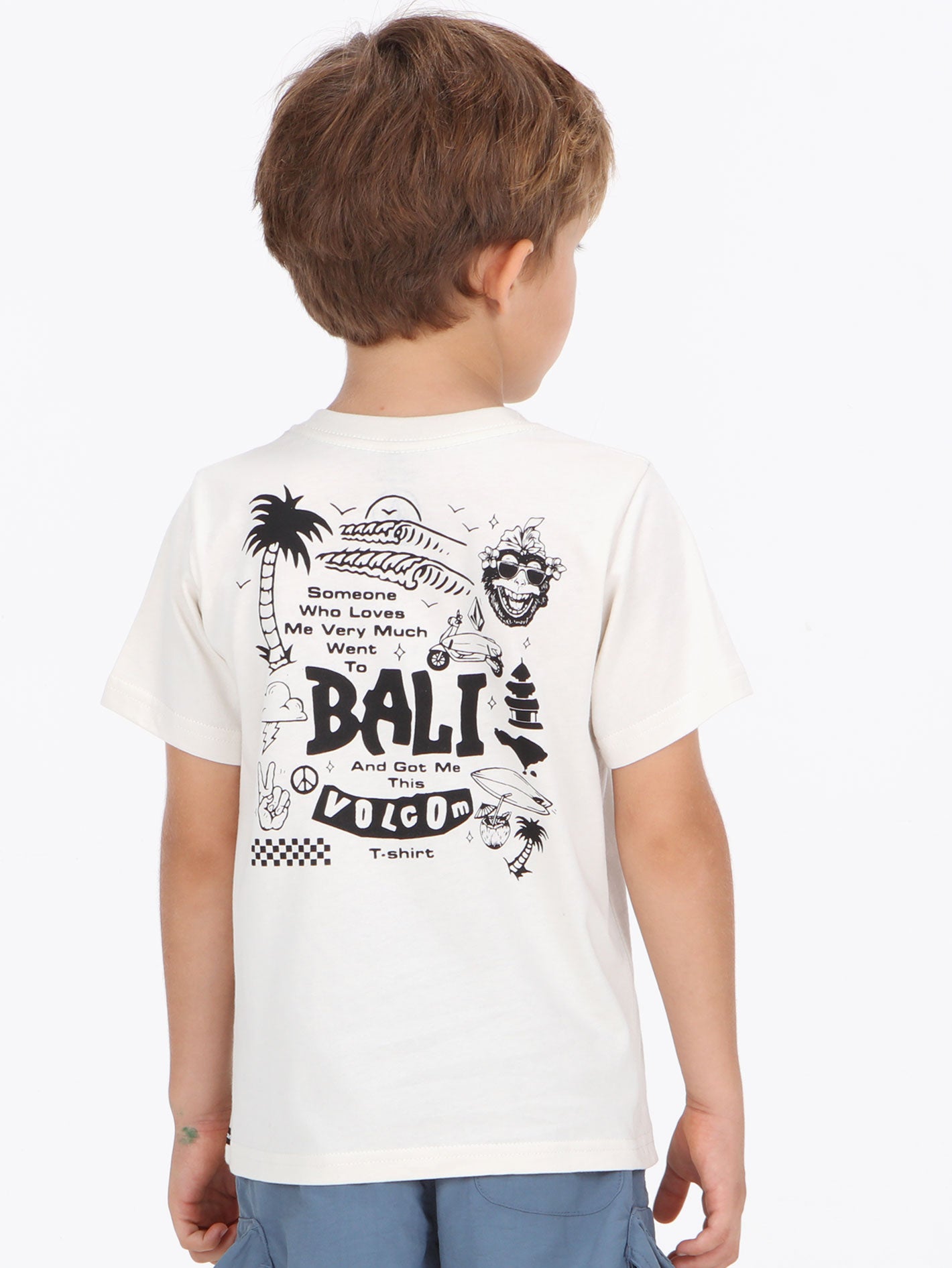 Volcom Little Boys Bali Love Drop Tee - Cream