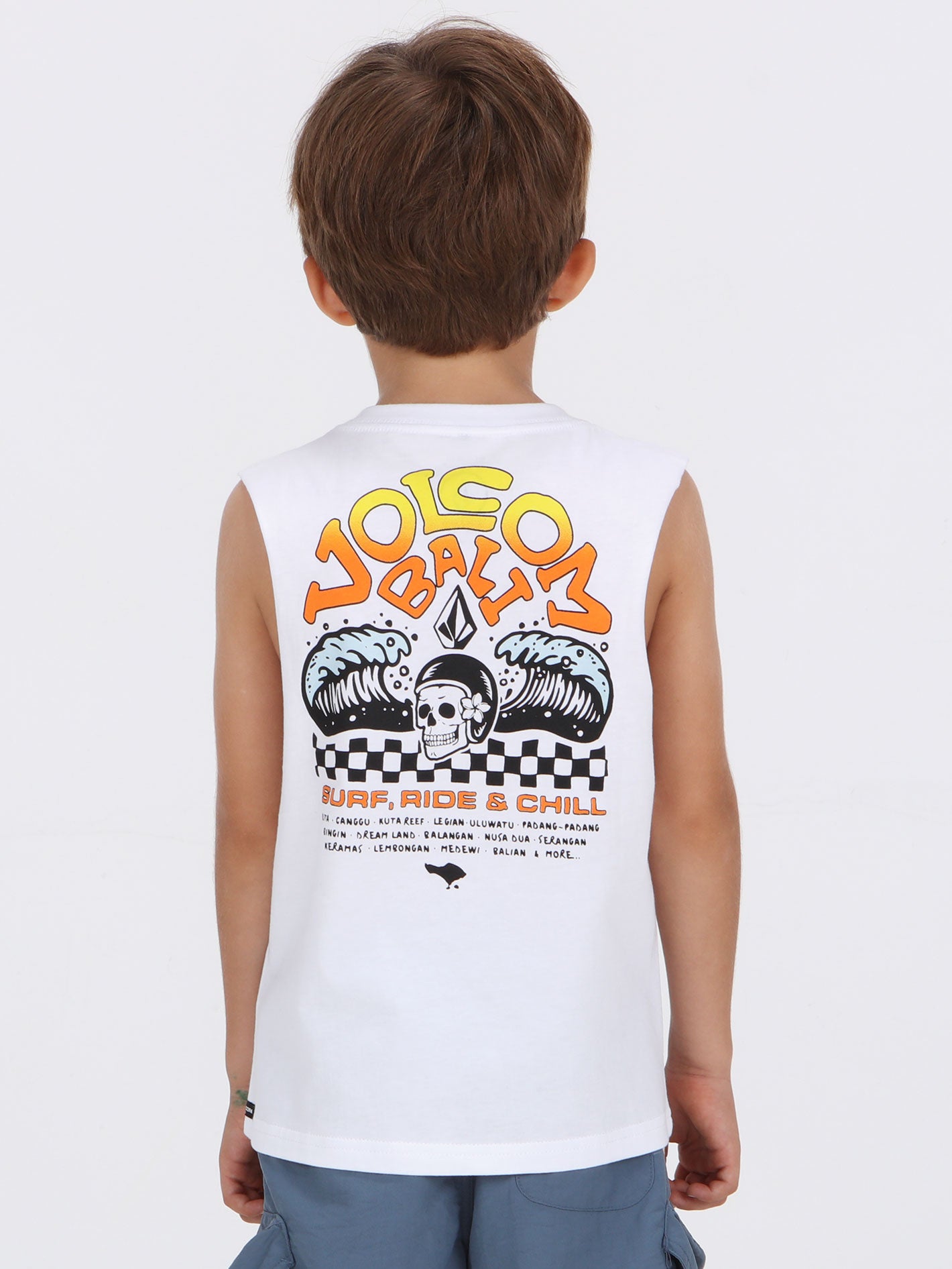 Volcom Little Boys Ride The Wave Tank - White