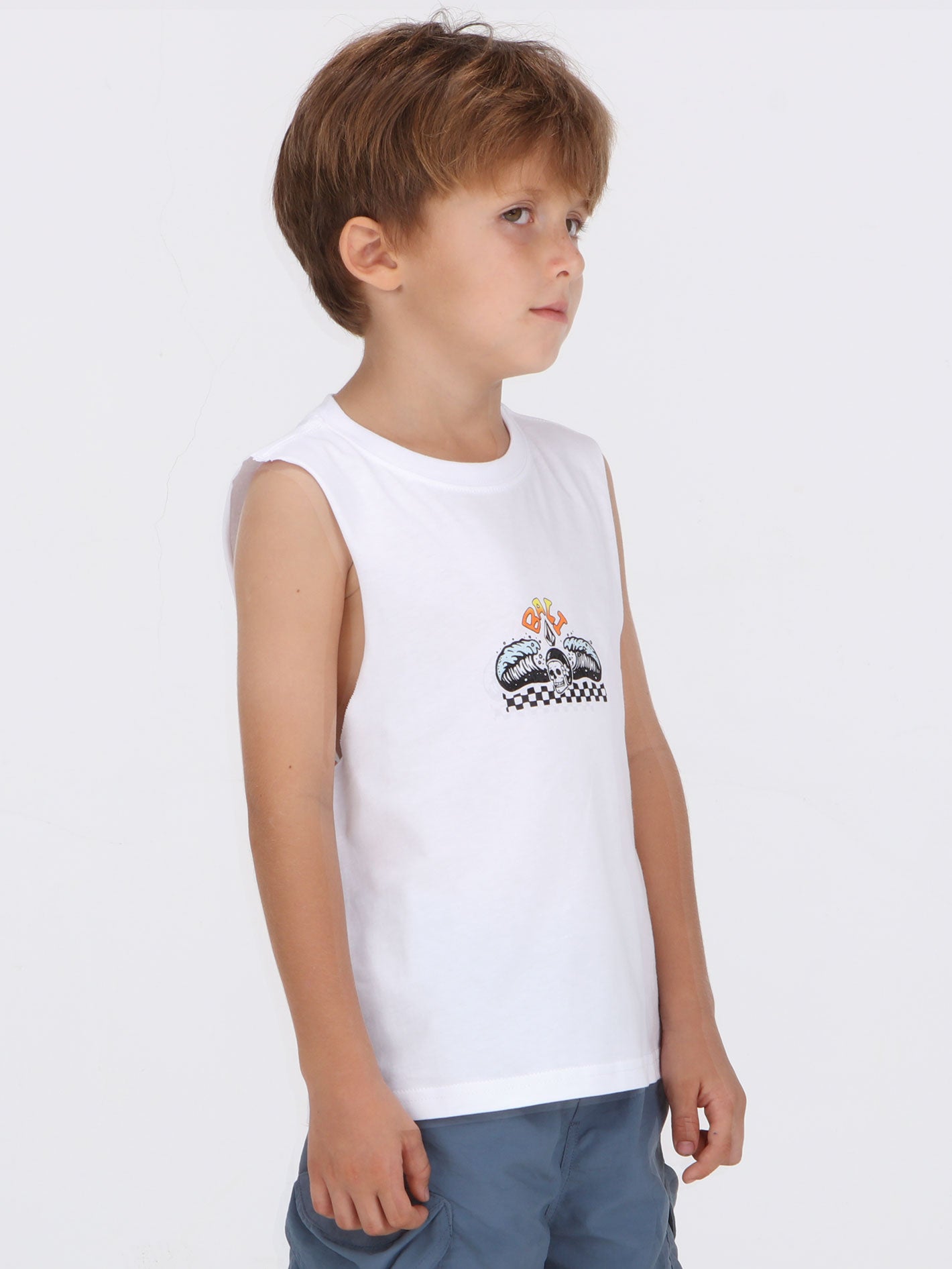 Volcom Little Boys Ride The Wave Tank - White