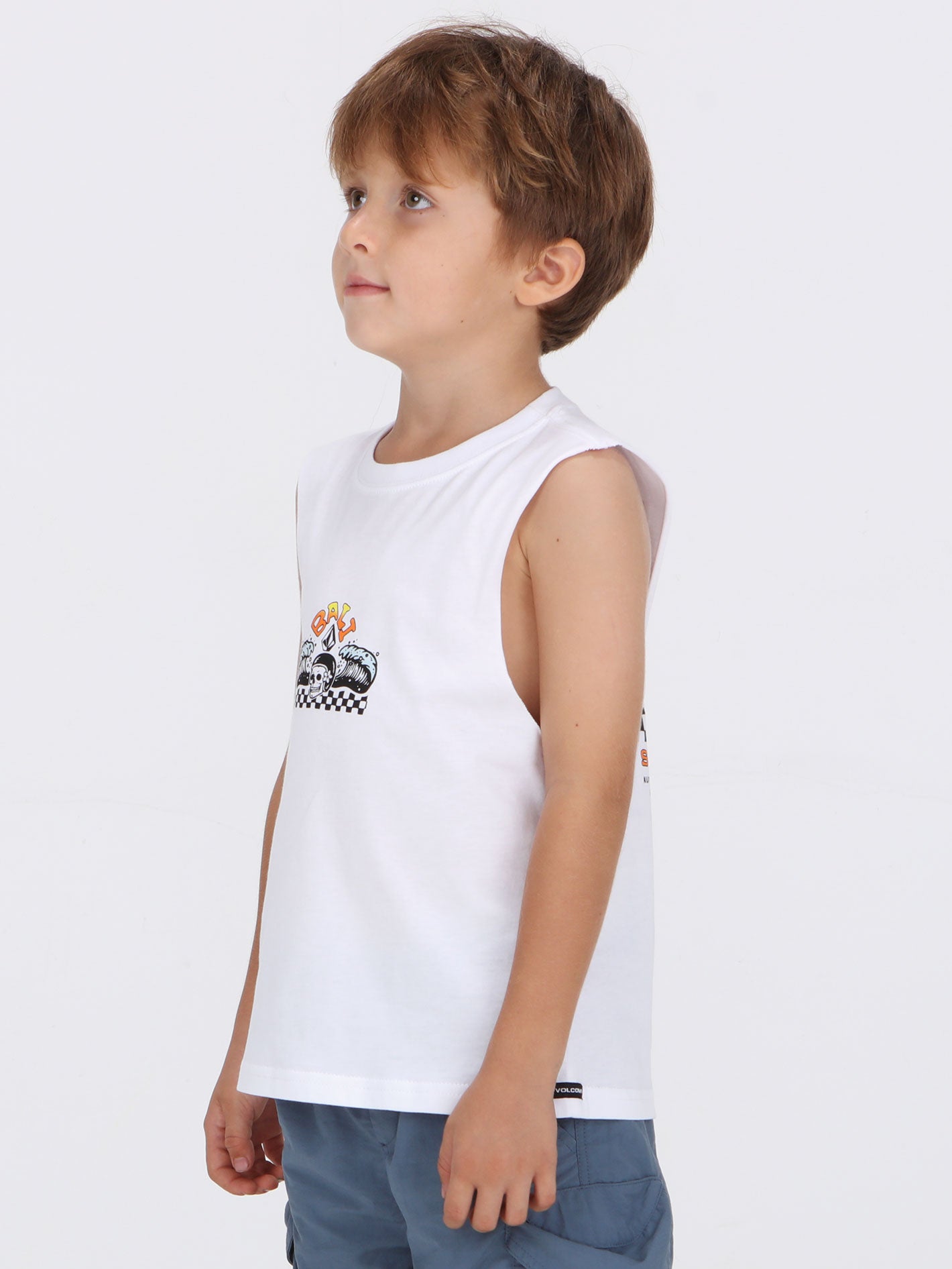 Volcom Little Boys Ride The Wave Tank - White