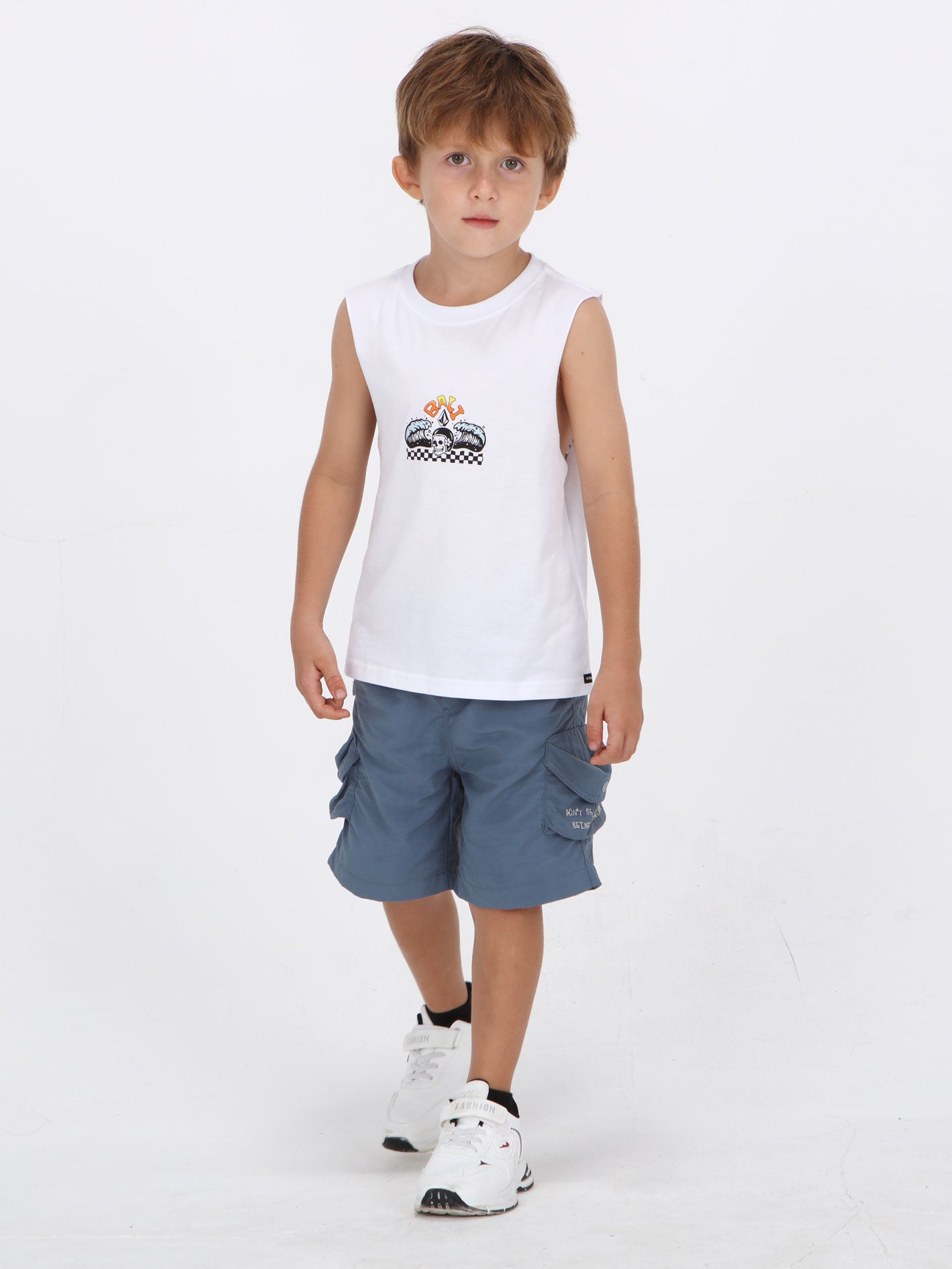 Volcom Little Boys Ride The Wave Tank - White
