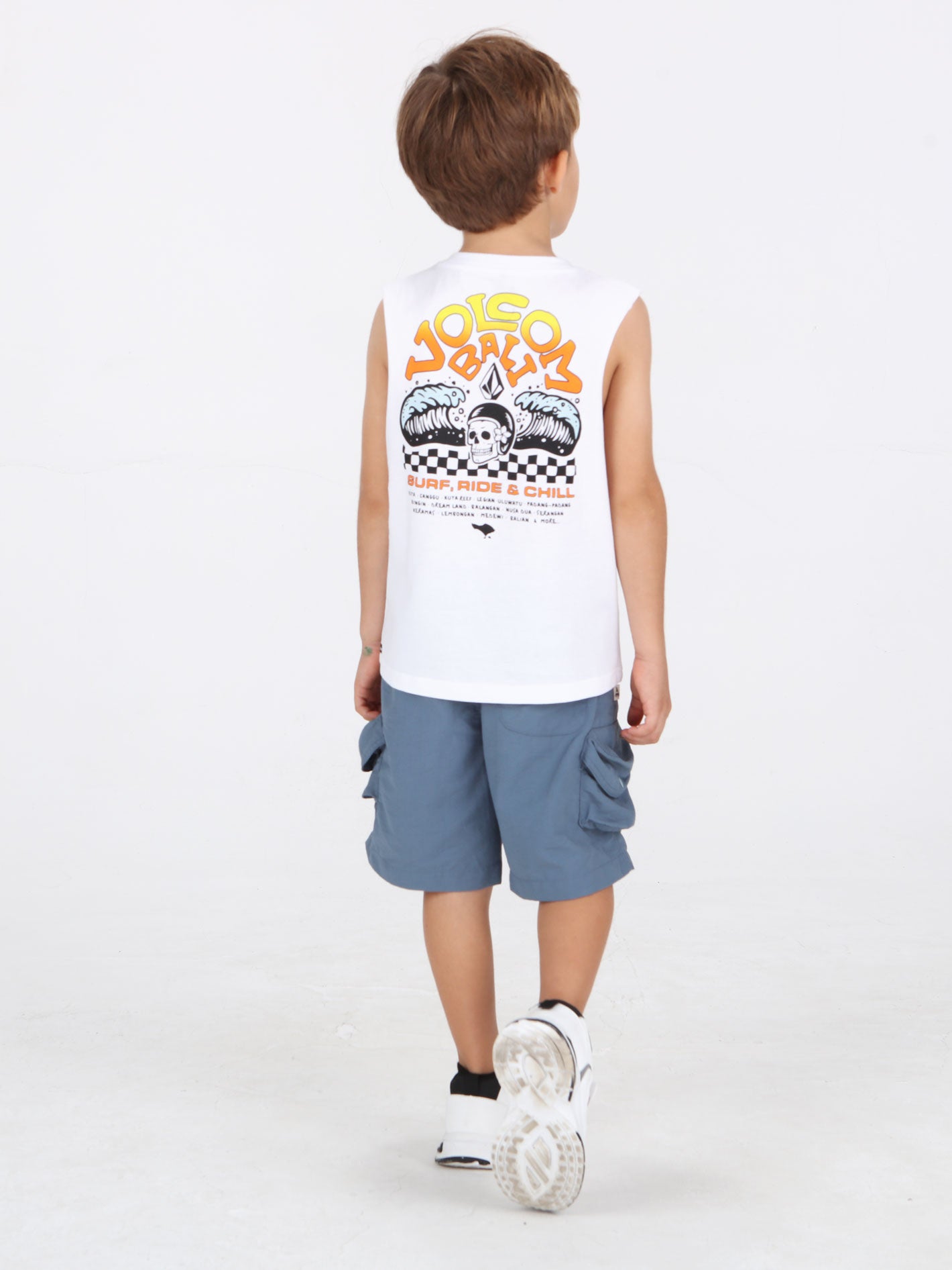 Volcom Little Boys Ride The Wave Tank - White