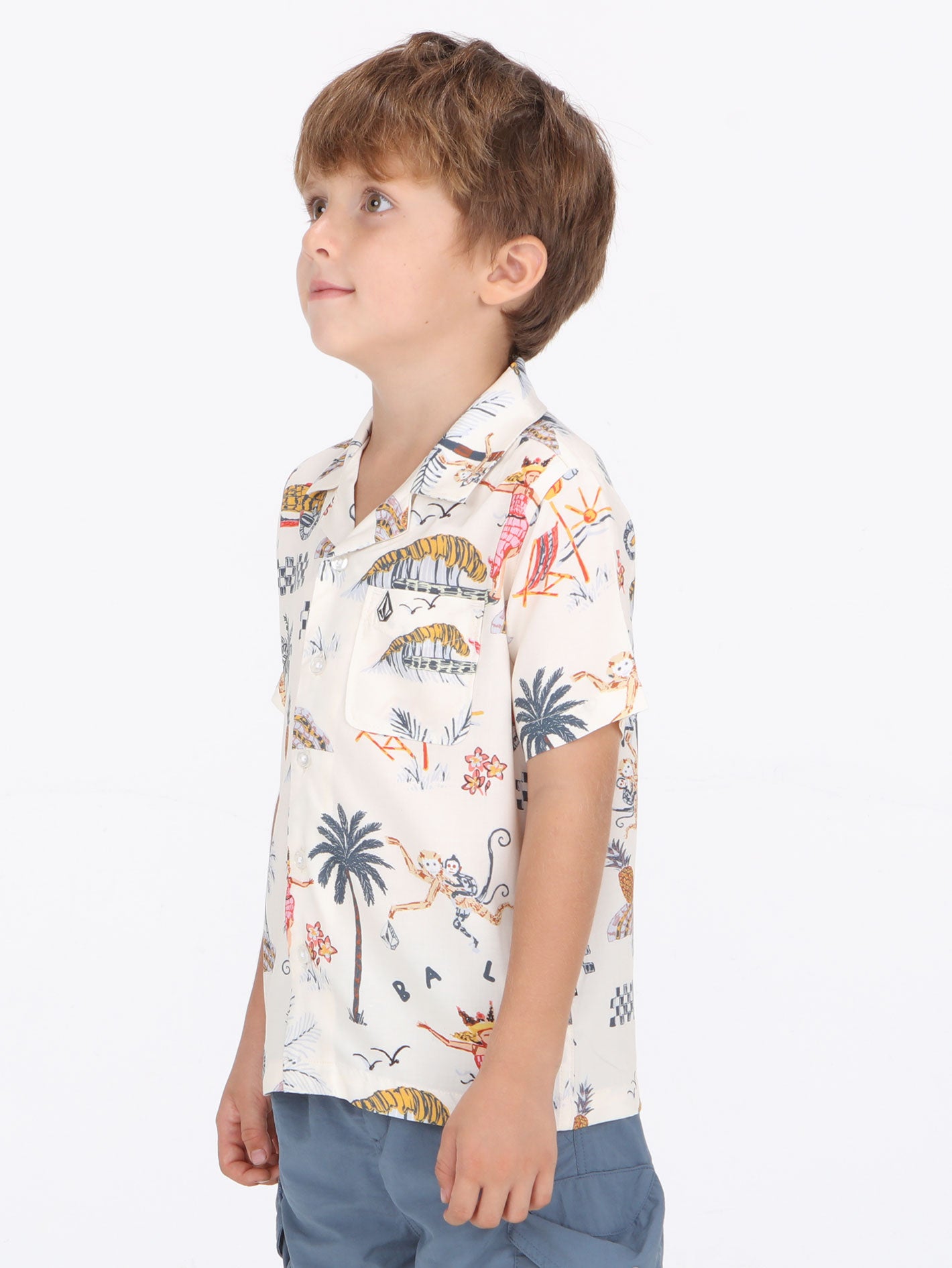 Volcom Little Boys Sunset Swingers Shirt - Natural